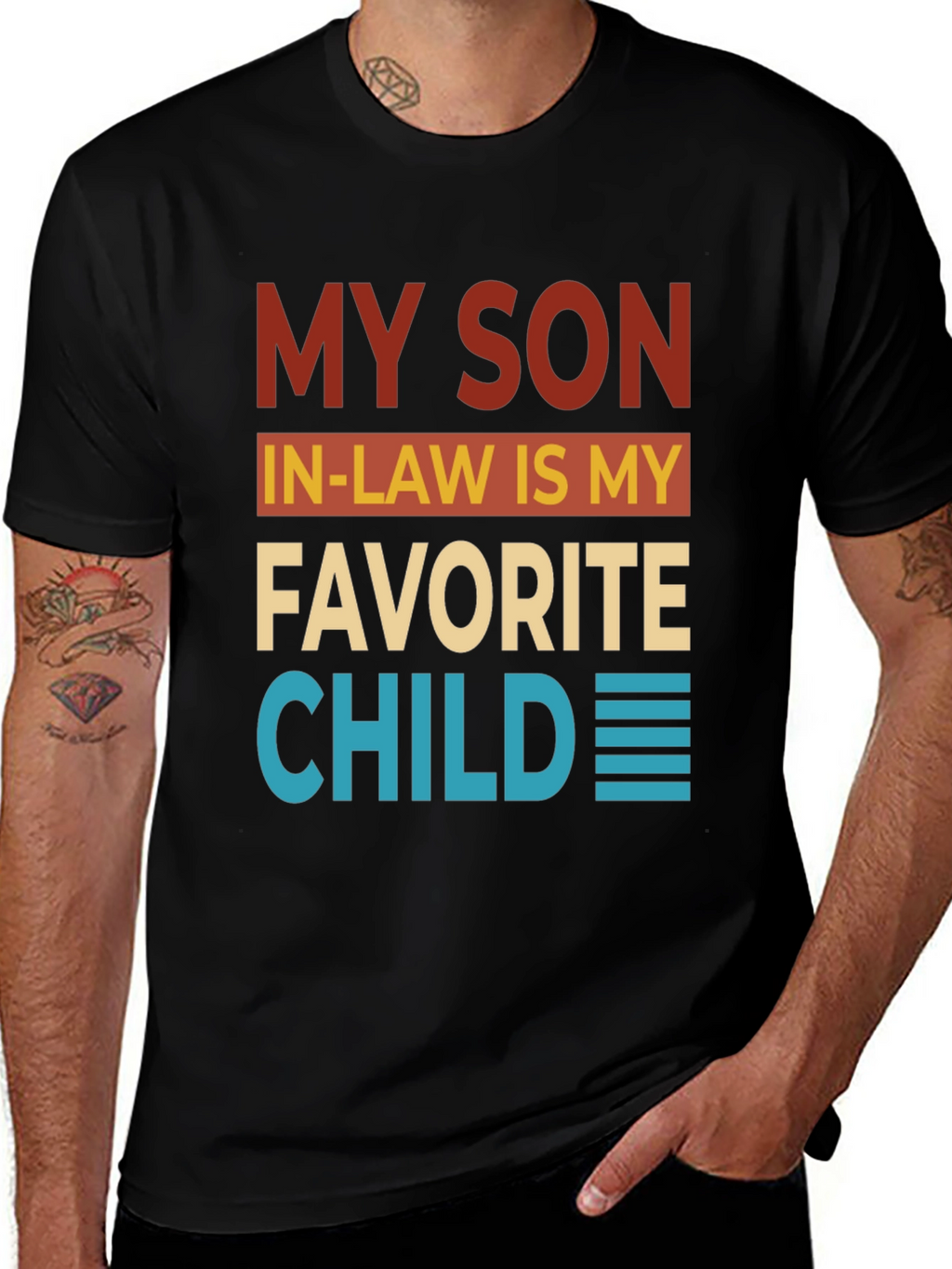 Funny My Son In-Law Favorite Child Graphic T-Shirt