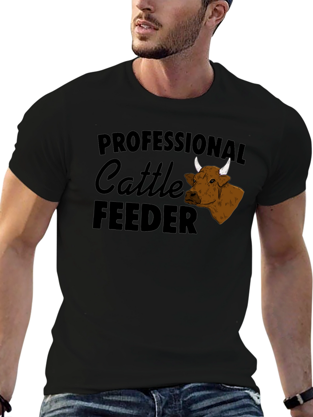 Professional Cattle Feeder Graphic T-Shirt