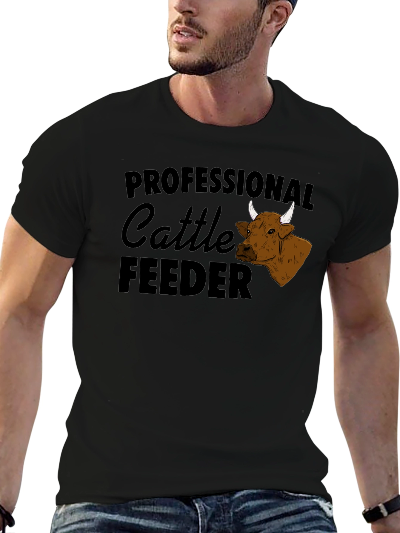 Professional Cattle Feeder Graphic T-Shirt