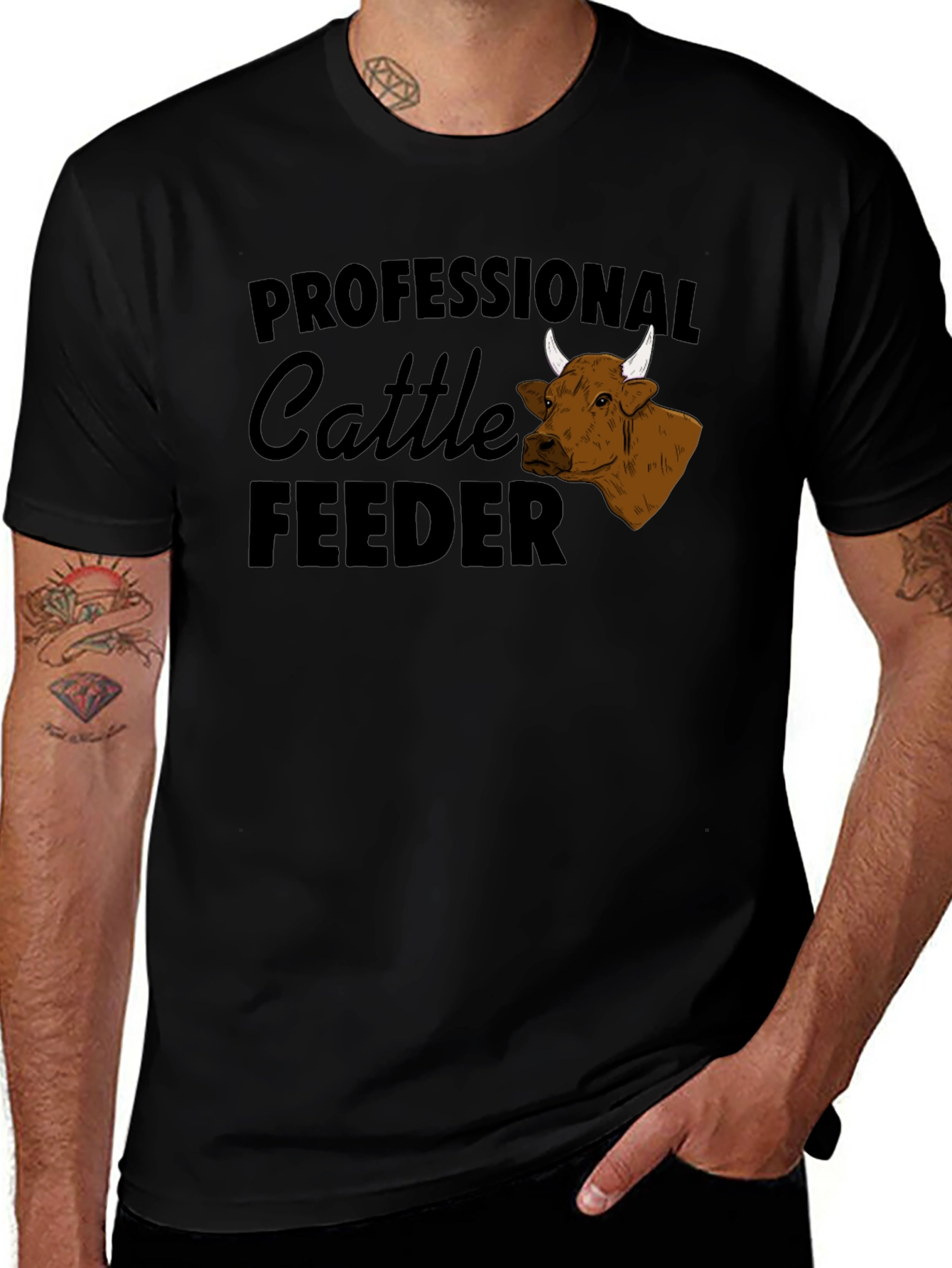 Professional Cattle Feeder Graphic T-Shirt