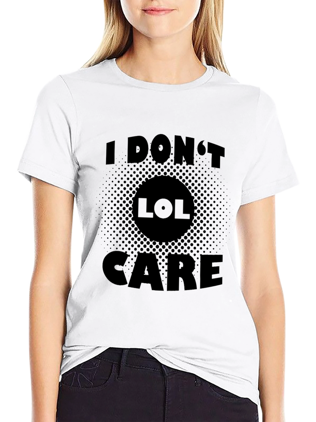 I Dont LOL Care Black T-Shirt