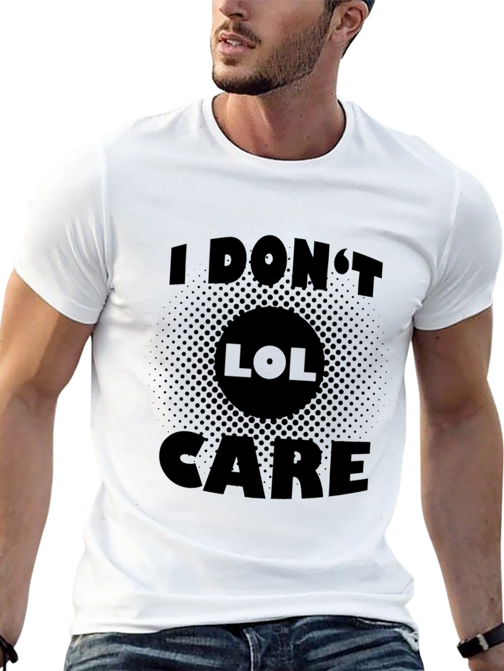 I Dont LOL Care Black T-Shirt