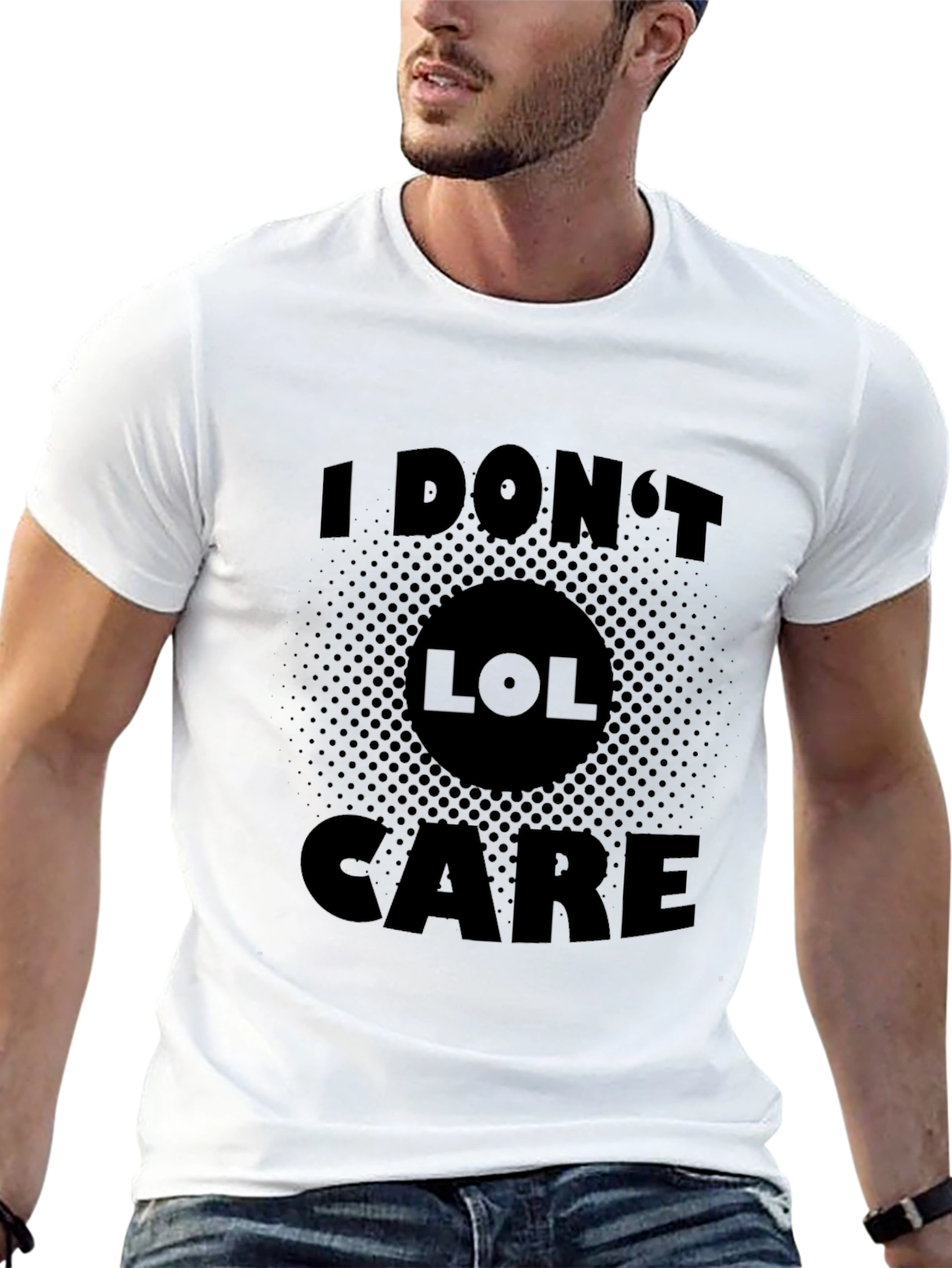 I Dont LOL Care Black T-Shirt