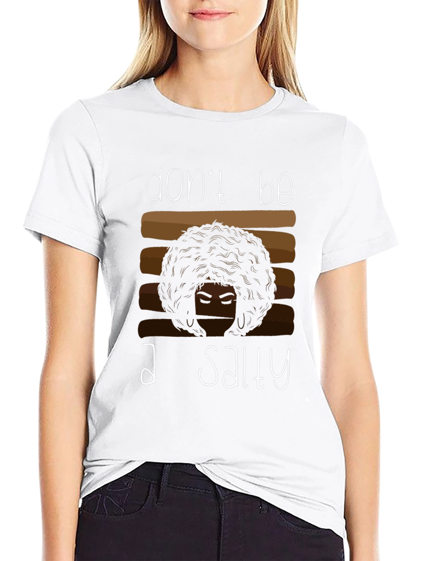 Salty Graphic Tee - Afro Hair Shirt