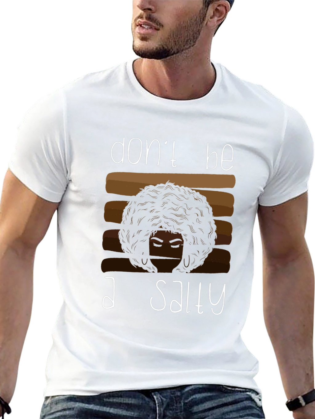 Salty Graphic Tee - Afro Hair Shirt