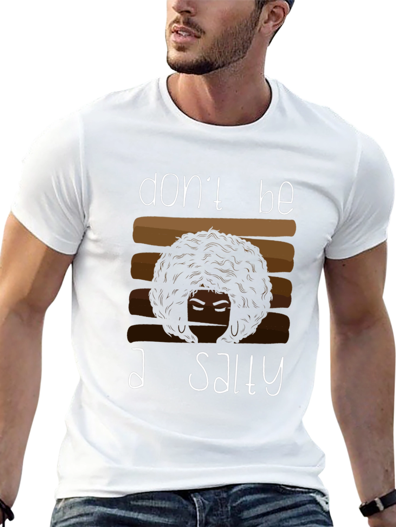 Salty Graphic Tee - Afro Hair Shirt