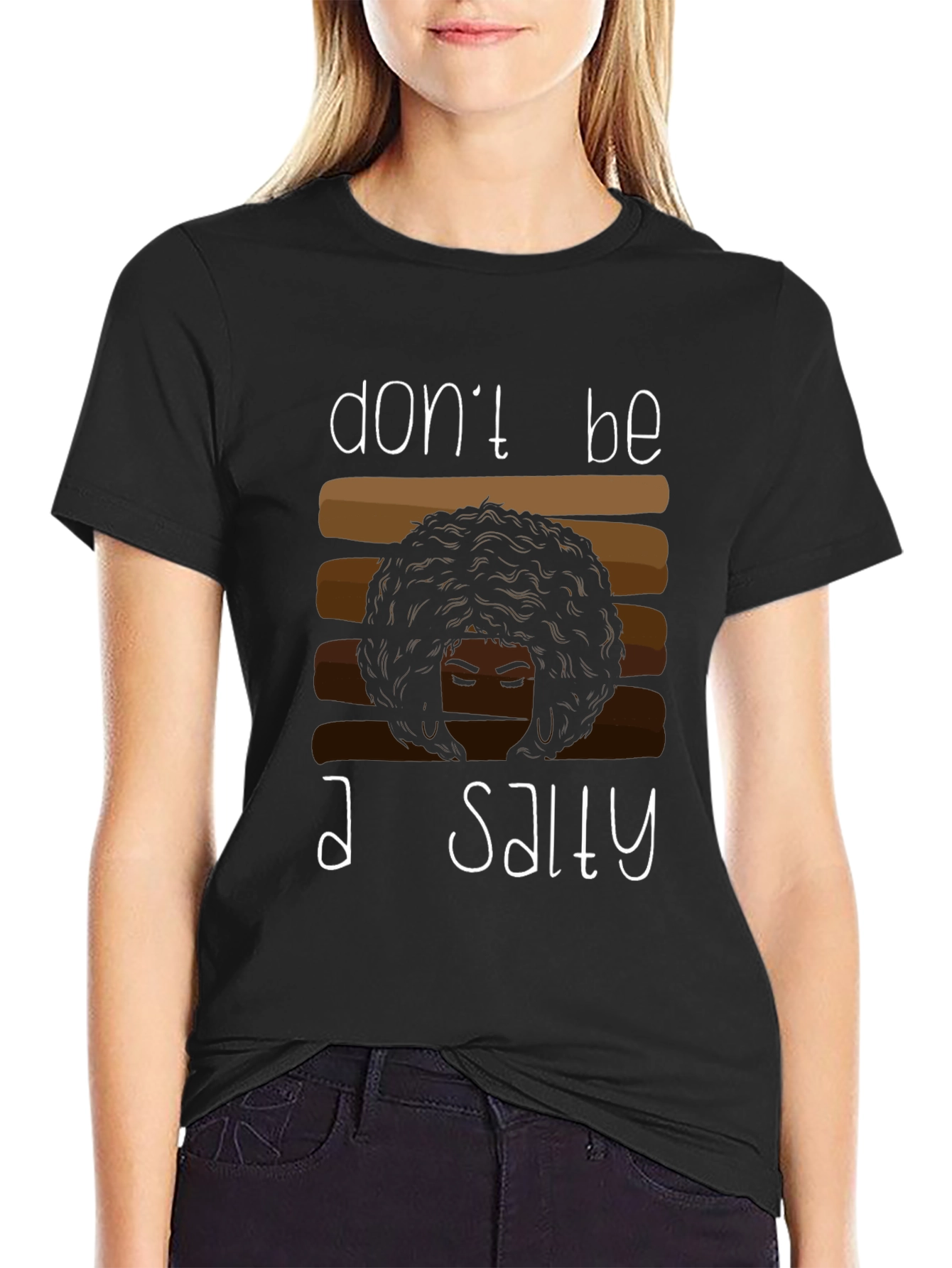 Salty Graphic Tee - Afro Hair Shirt