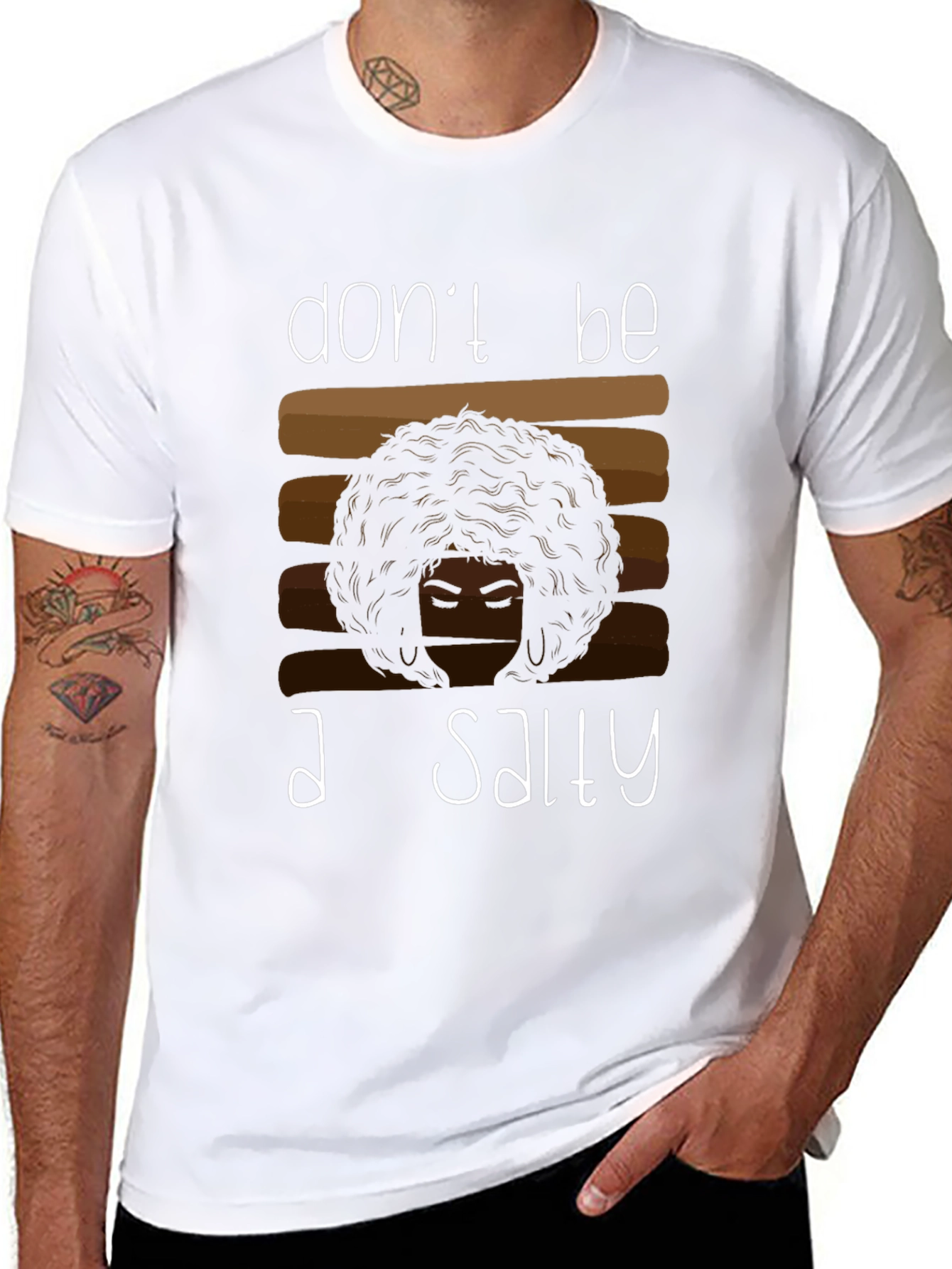 Salty Graphic Tee - Afro Hair Shirt