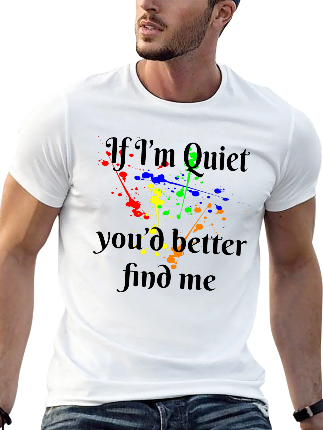 If Im Quiet Find Me Black T-Shirt