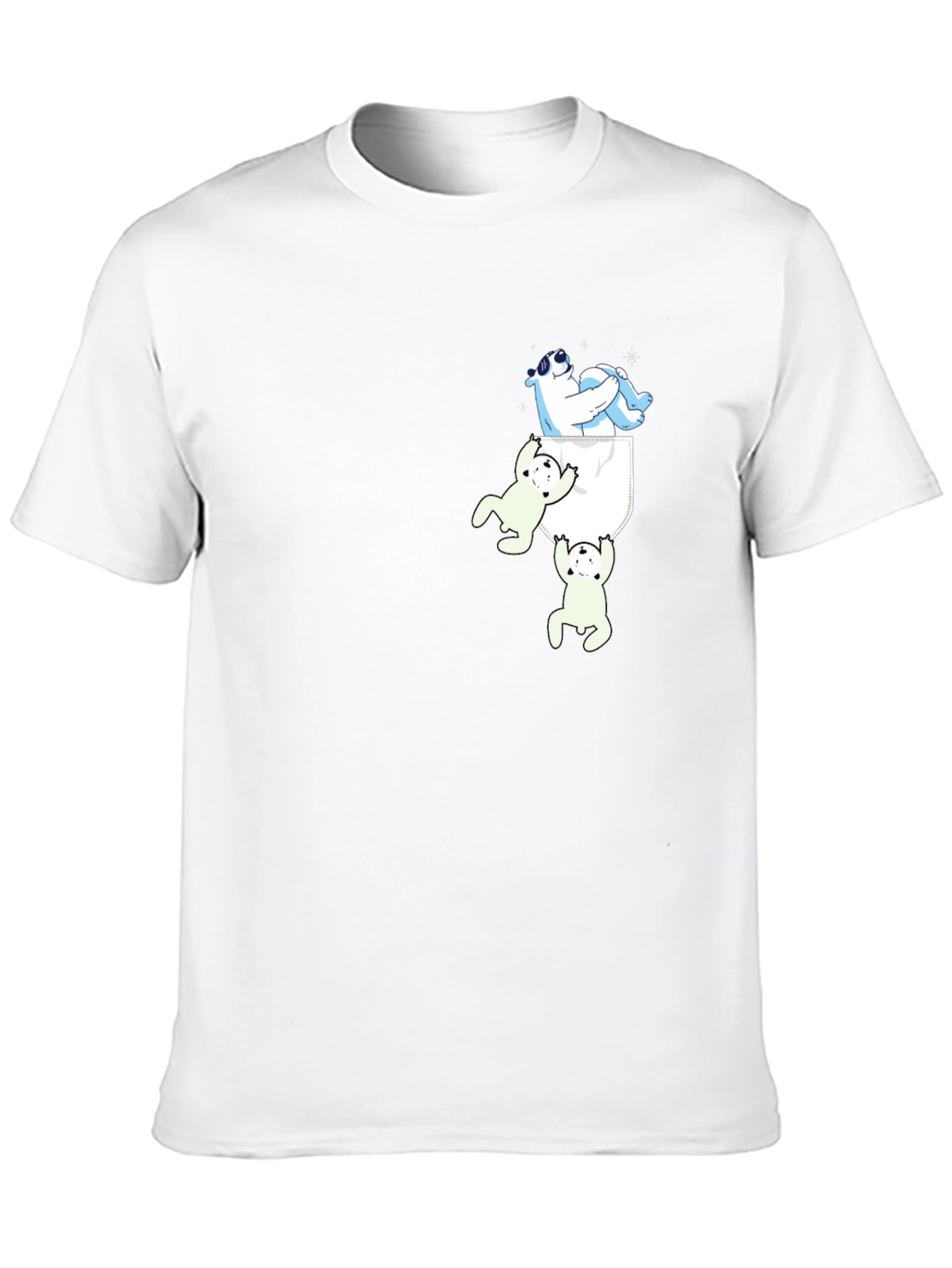 Bear Pocket Graphic Tee - Fun Novelty T-Shirt