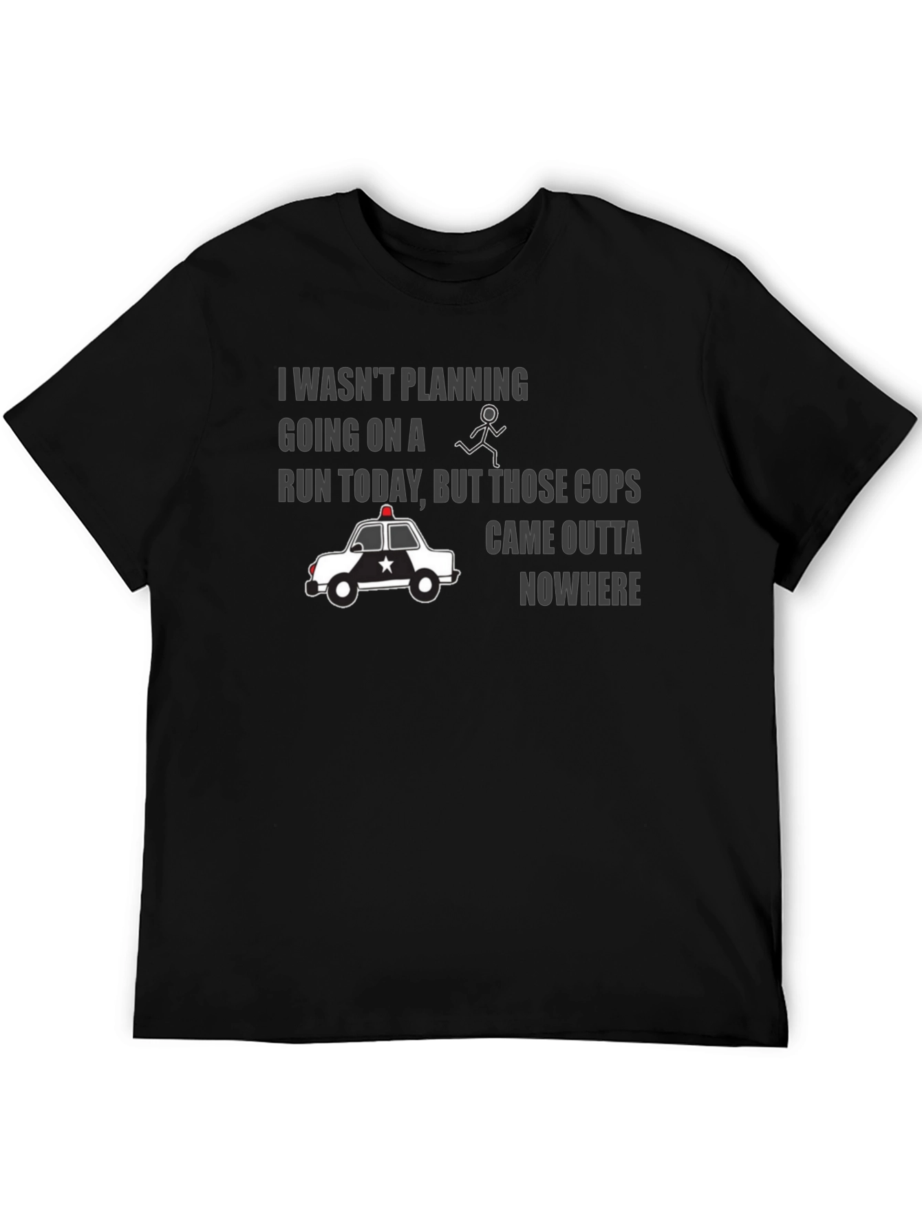 Funny Police Chase Graphic T-Shirt