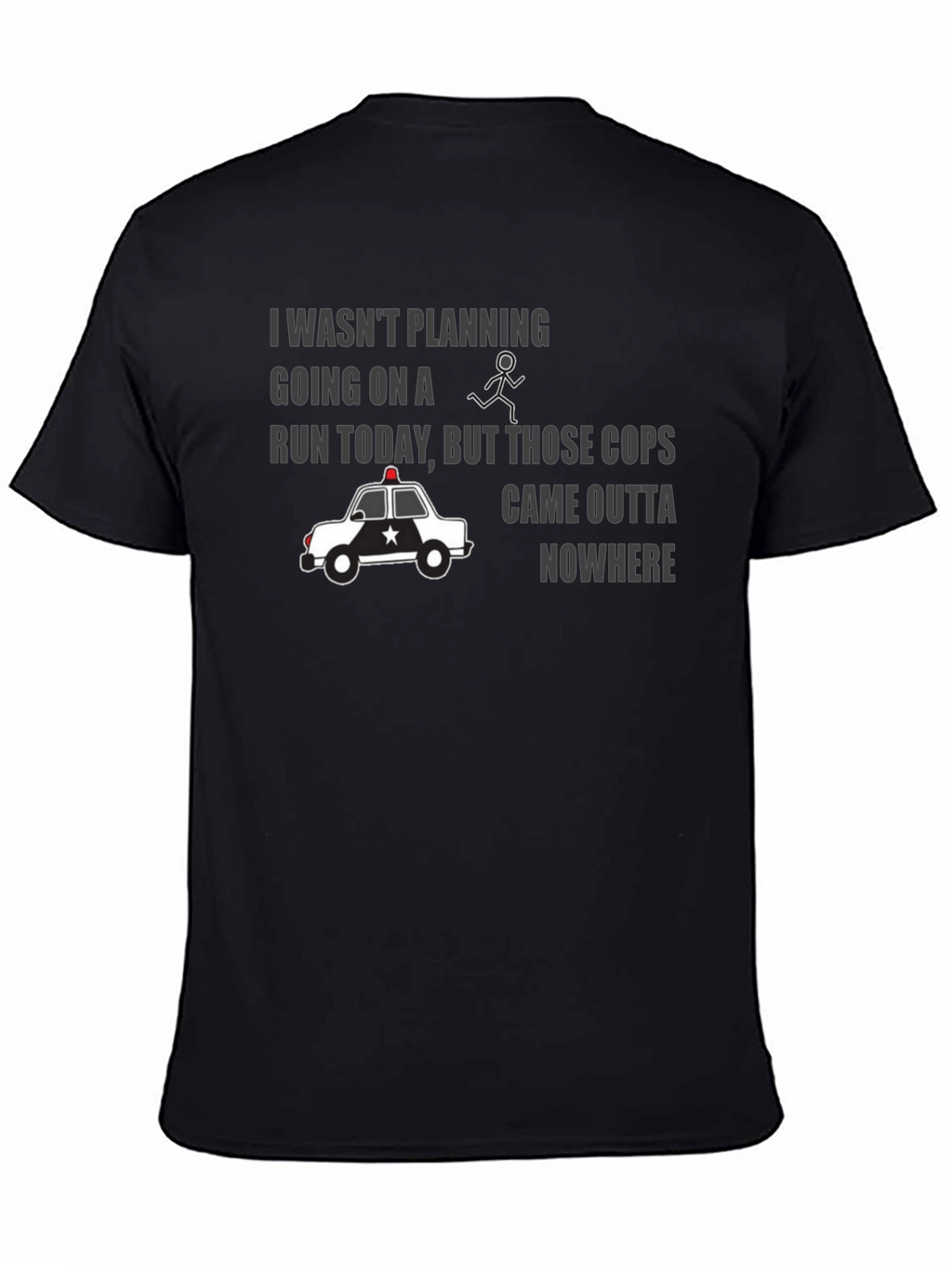 Funny Police Chase Graphic T-Shirt