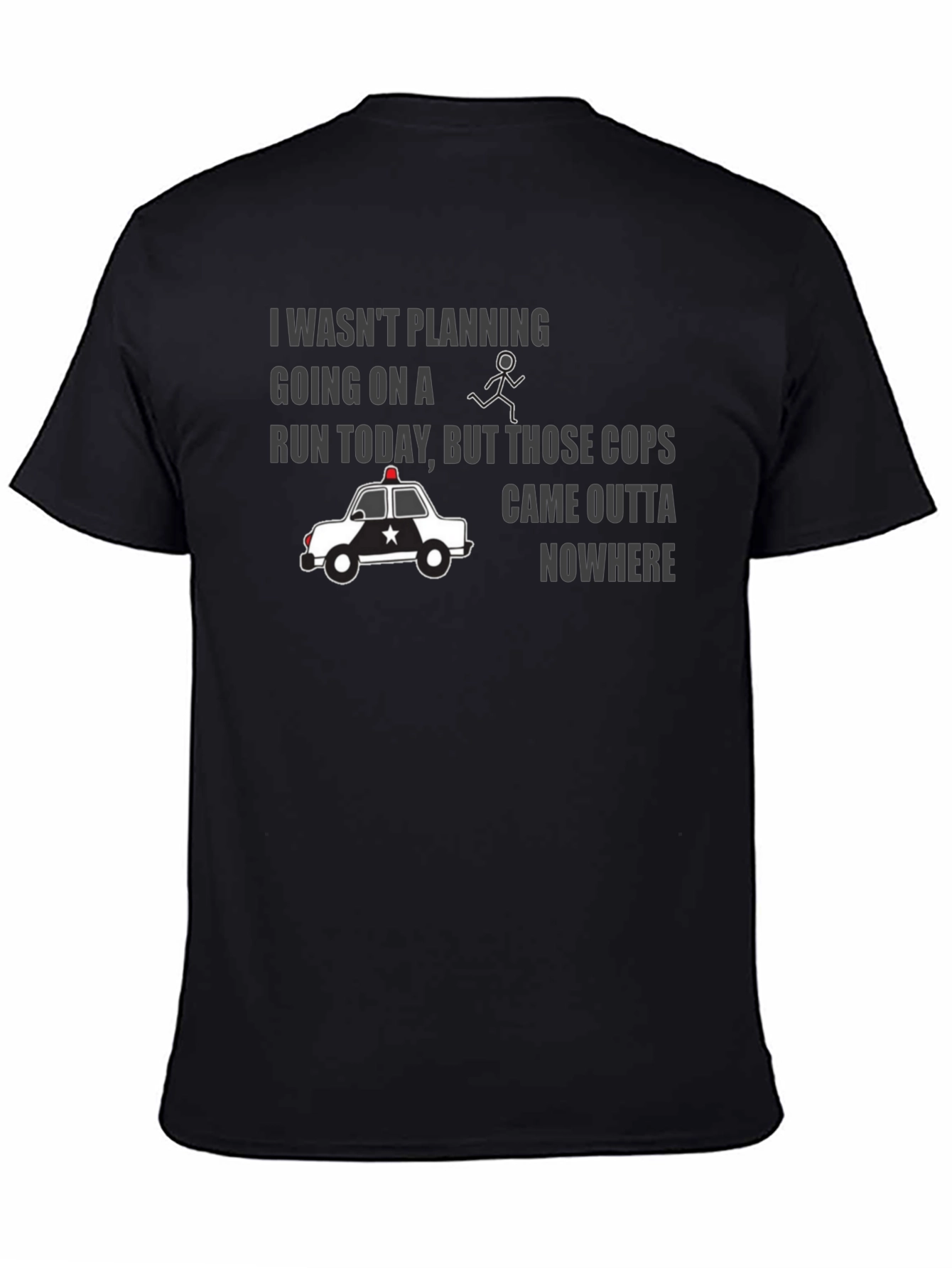 Funny Police Chase Graphic T-Shirt