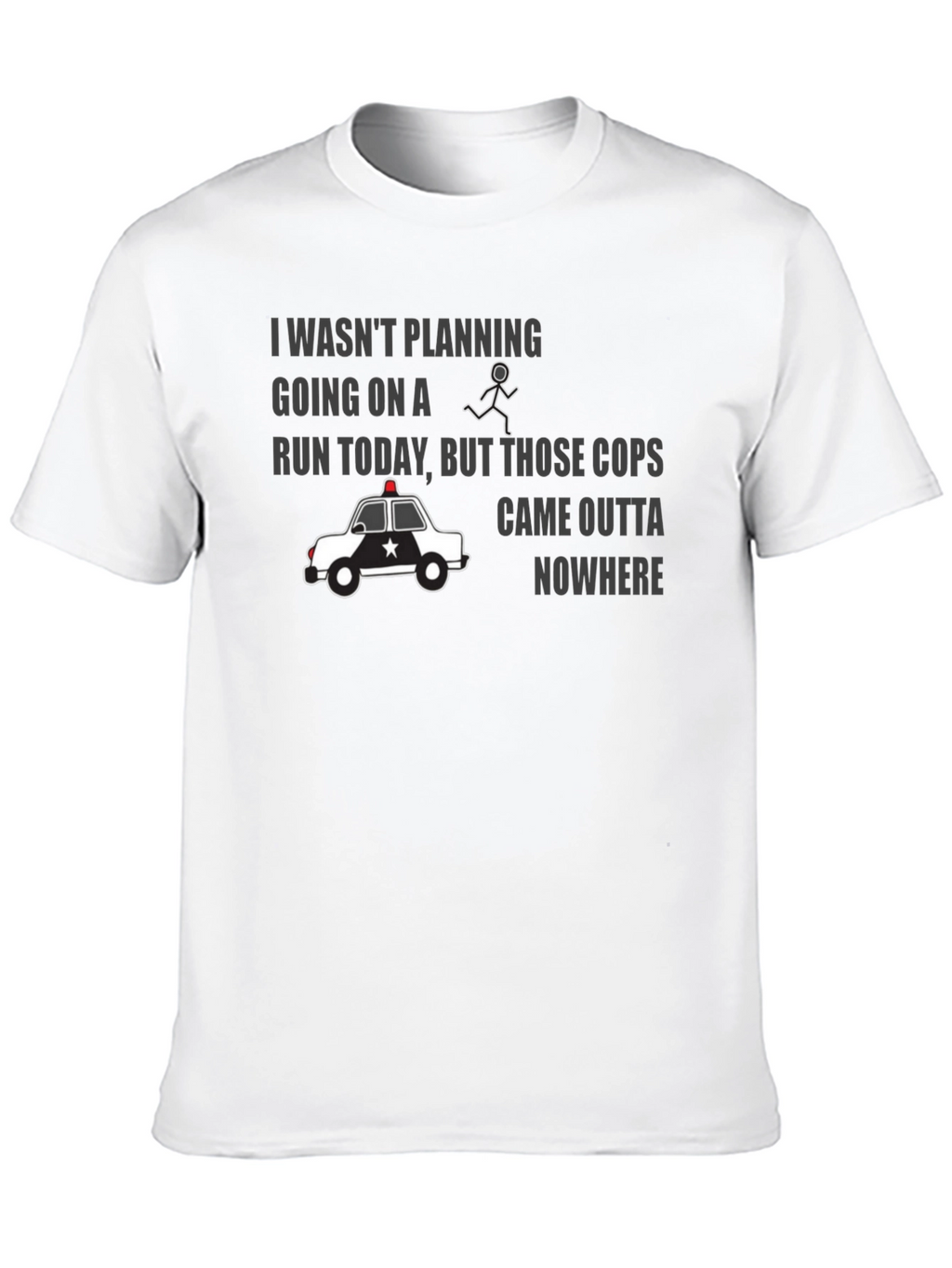 Funny Police Chase Graphic T-Shirt