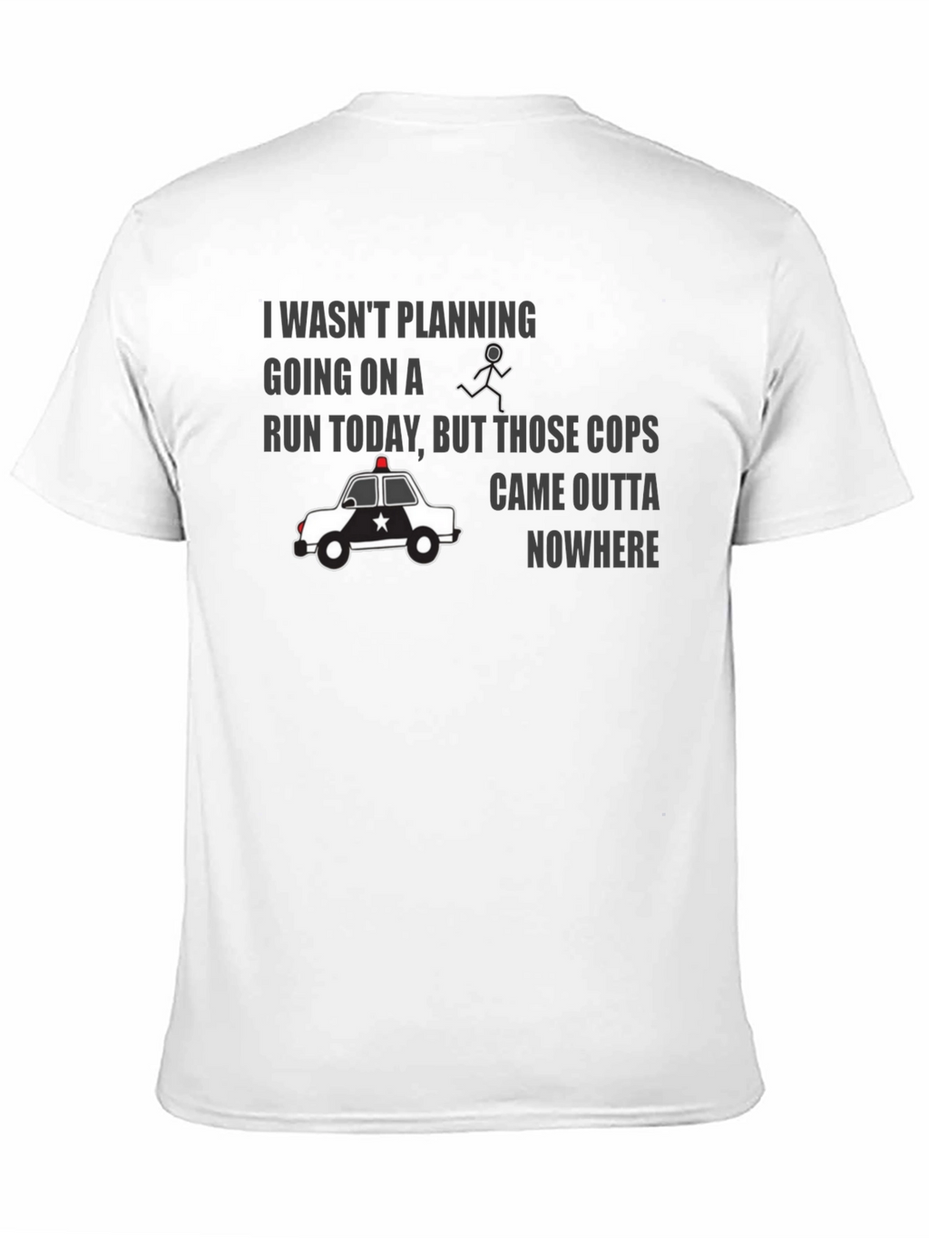 Funny Police Chase Graphic T-Shirt
