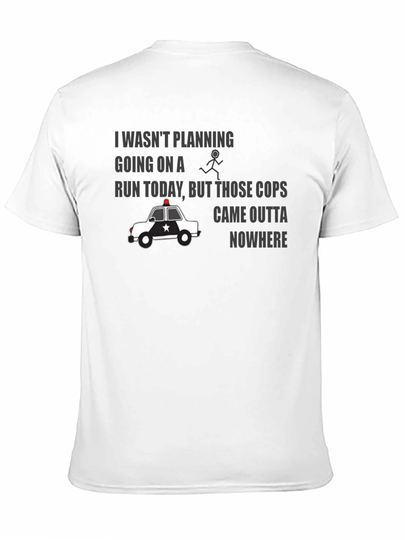 Funny Police Chase Graphic T-Shirt