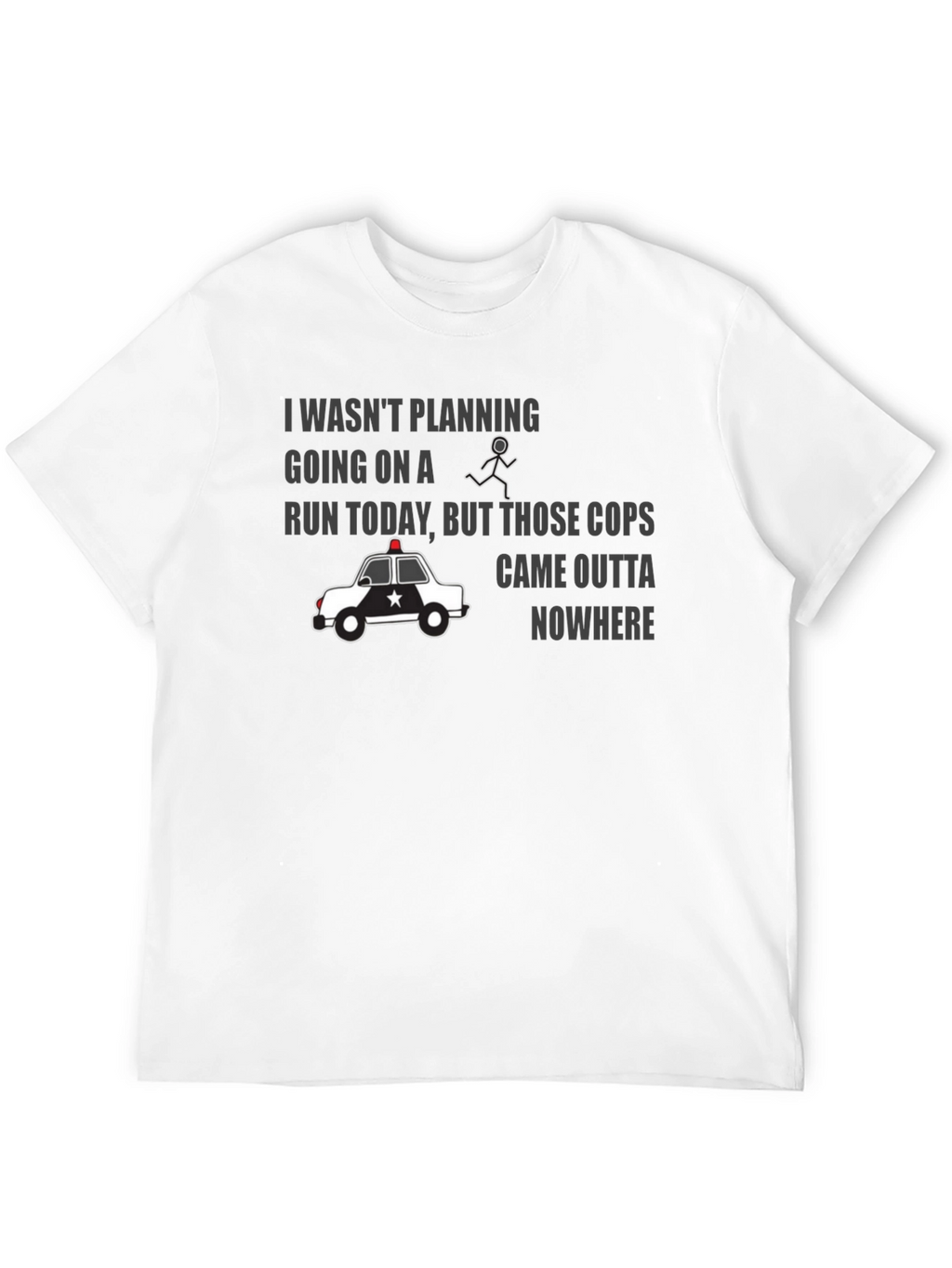 Funny Police Chase Graphic T-Shirt