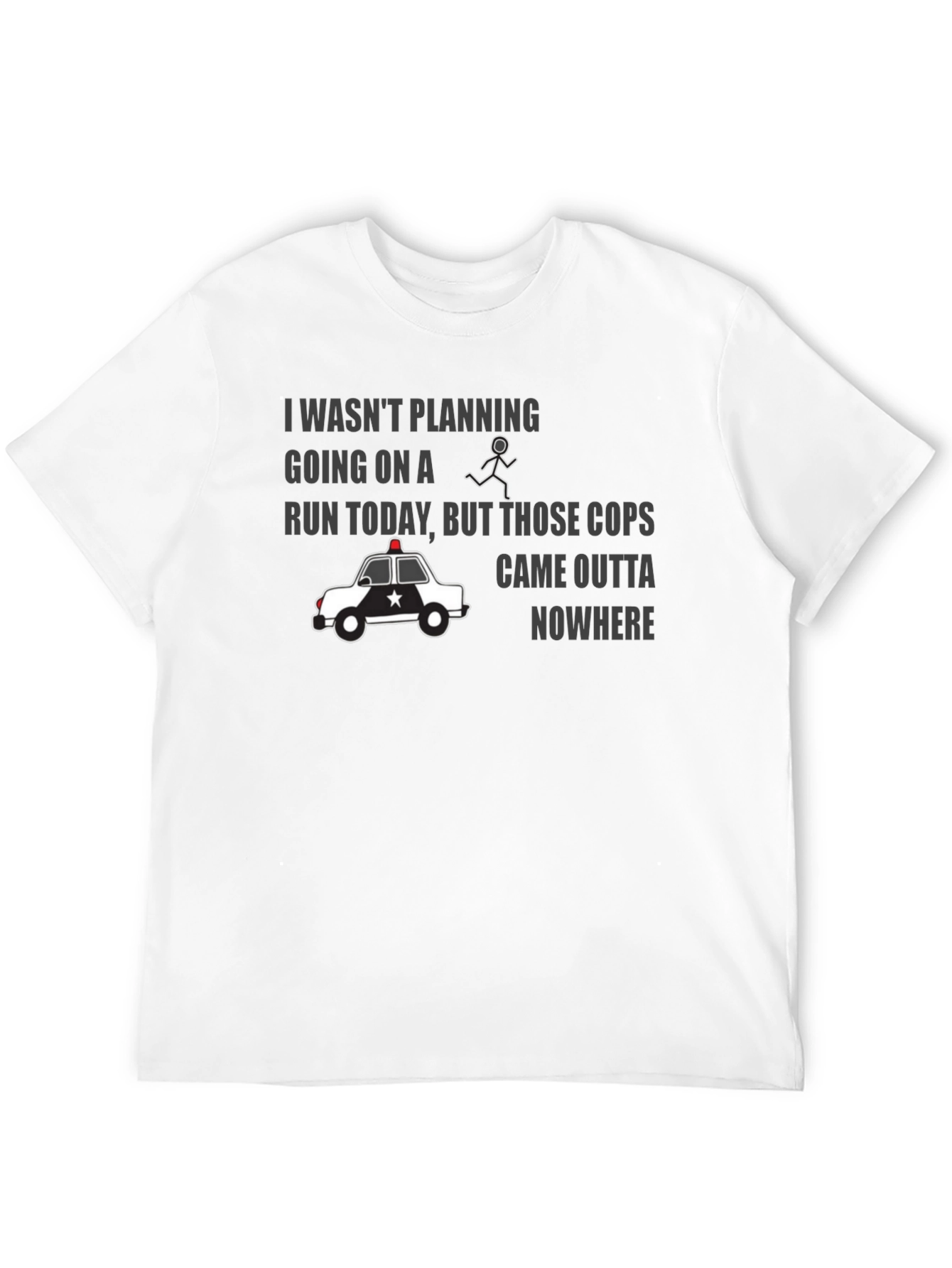 Funny Police Chase Graphic T-Shirt