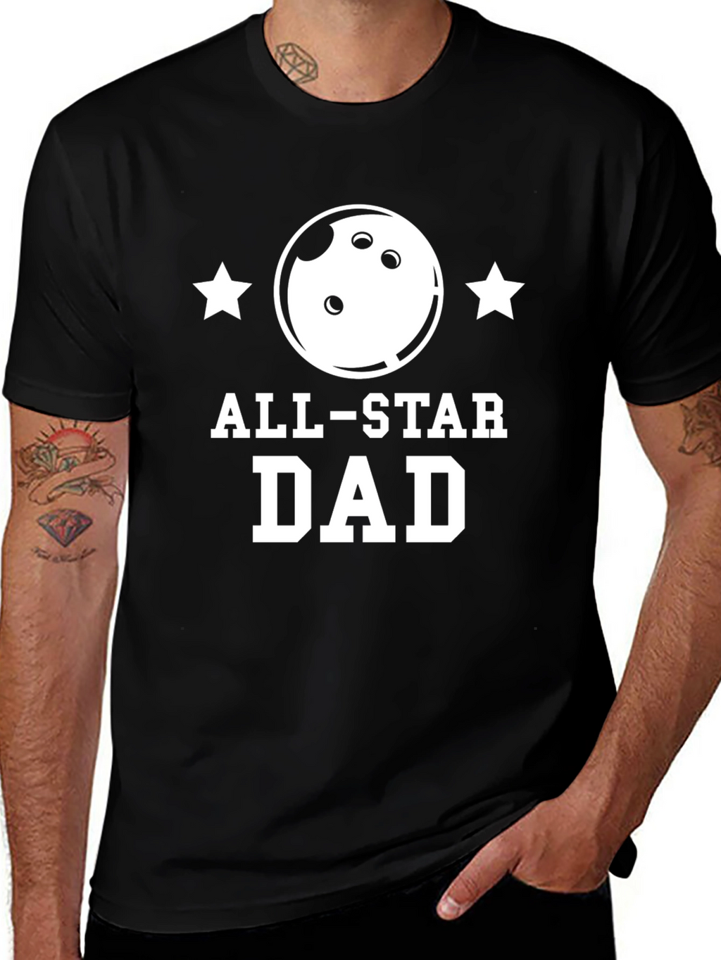 All-Star Dad Bowling T-Shirt - Black