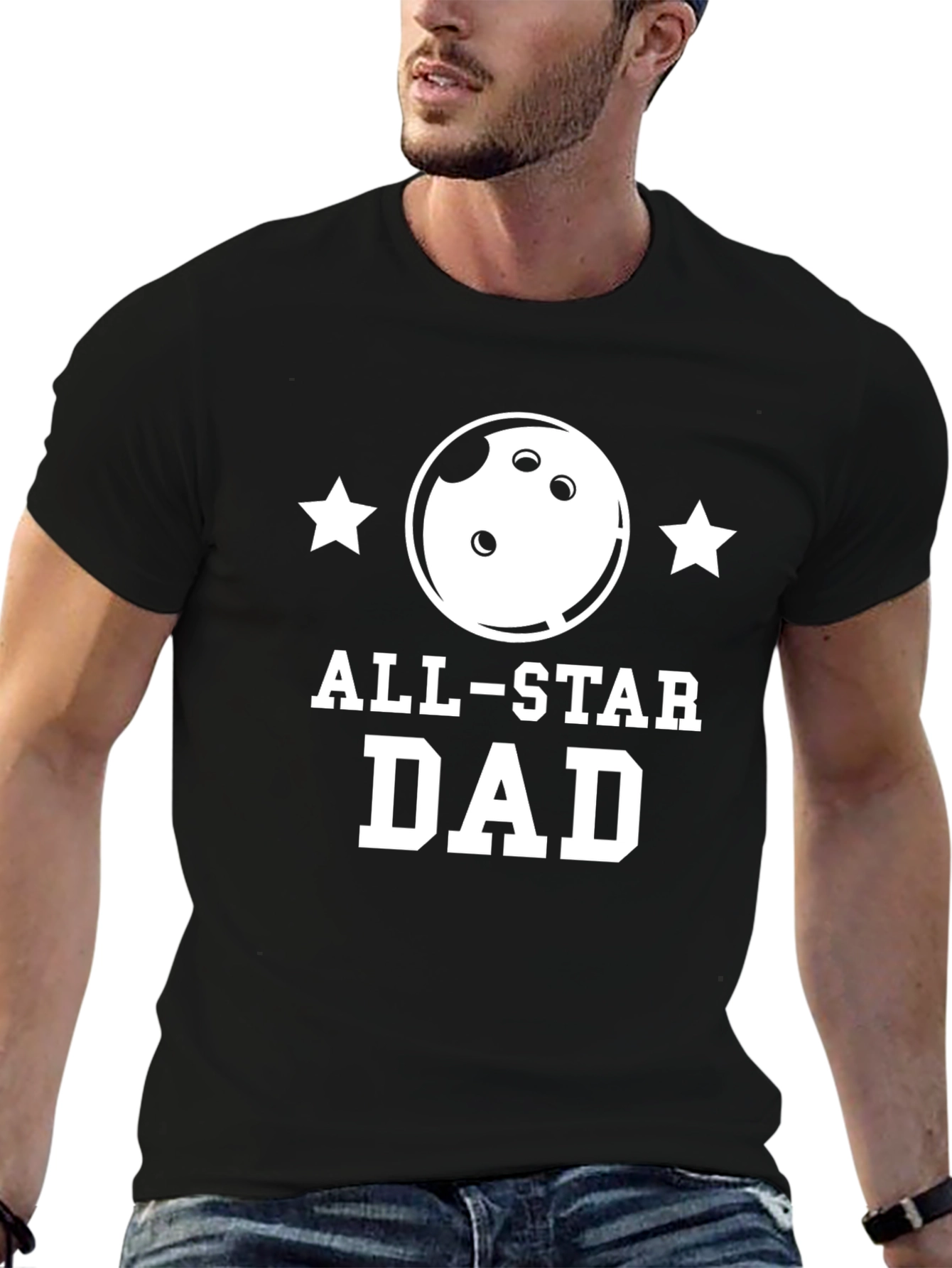 All-Star Dad Bowling T-Shirt - Black