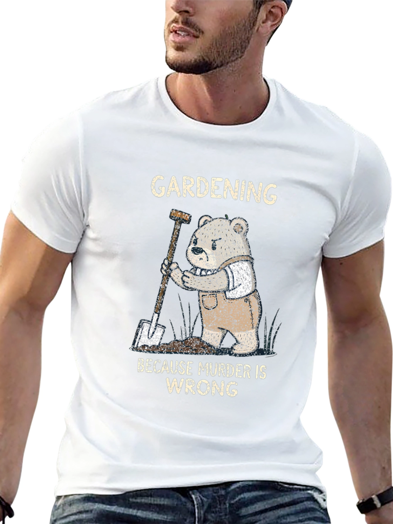 Gardening Because Murder Is Wrong Funny T-Shirt