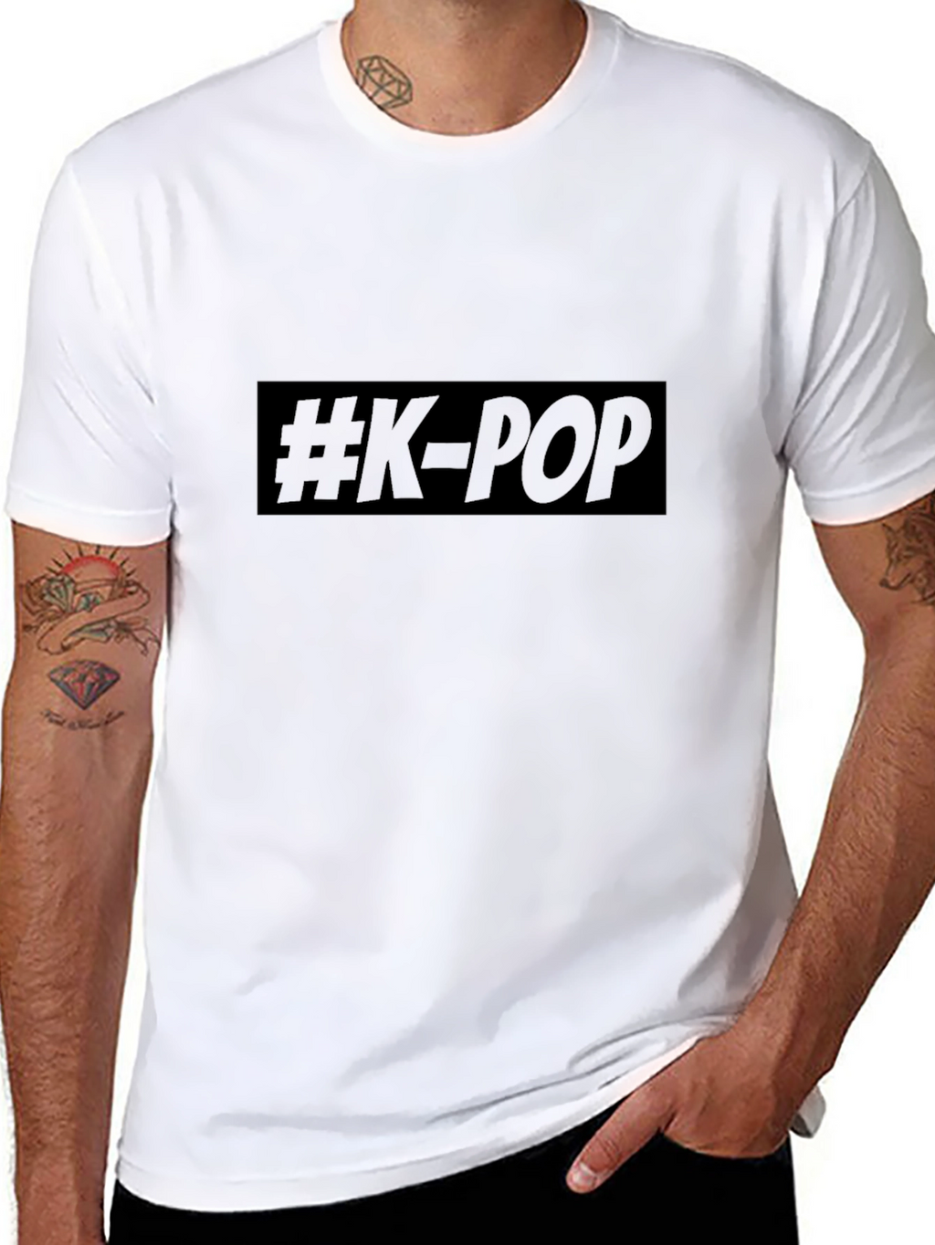 Stylish #K-POP Graphic T-Shirt