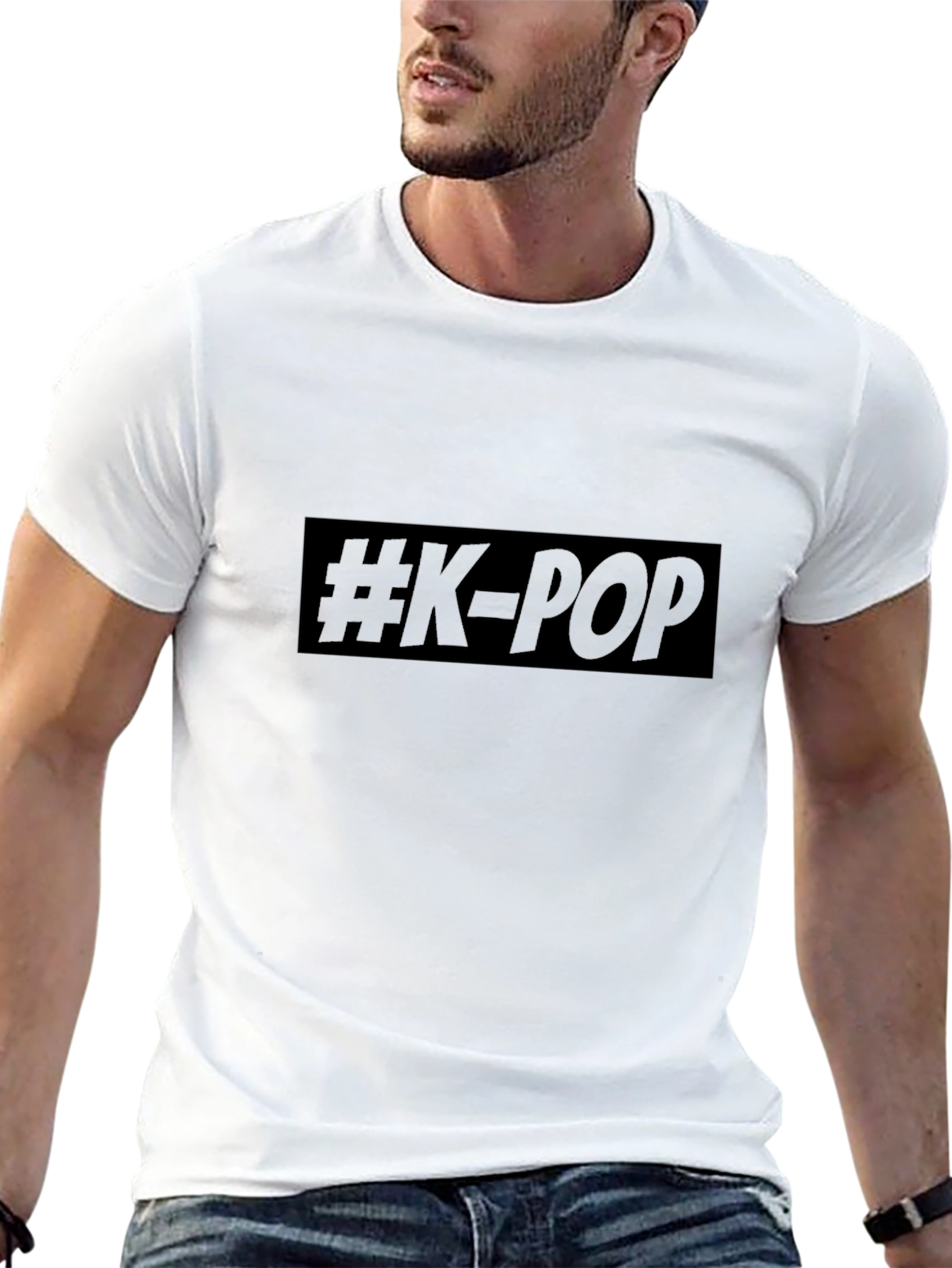 Stylish #K-POP Graphic T-Shirt