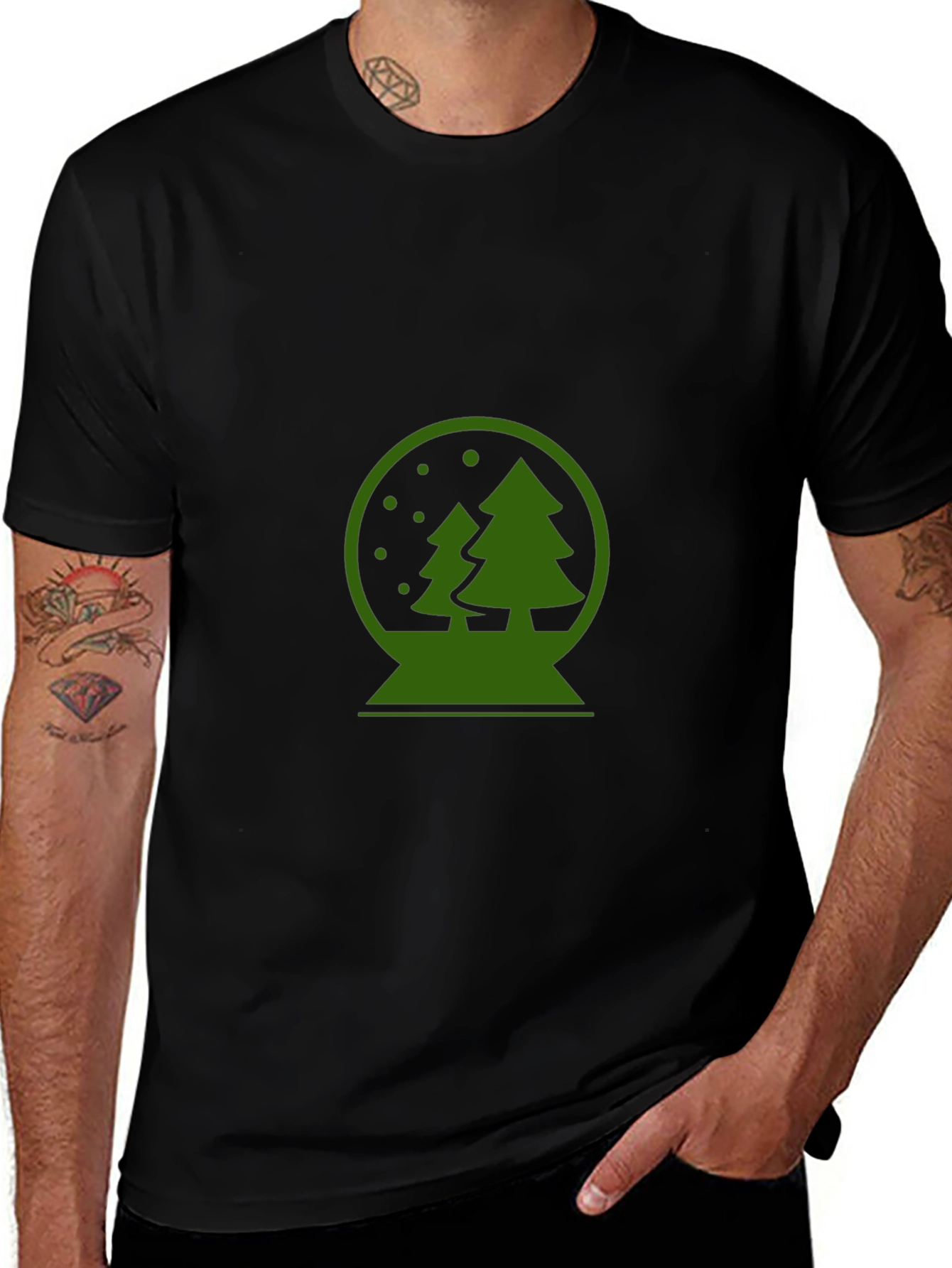 Christmas Snow Globe Graphic T-Shirt