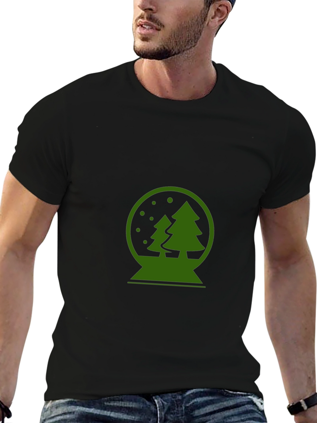 Christmas Snow Globe Graphic T-Shirt
