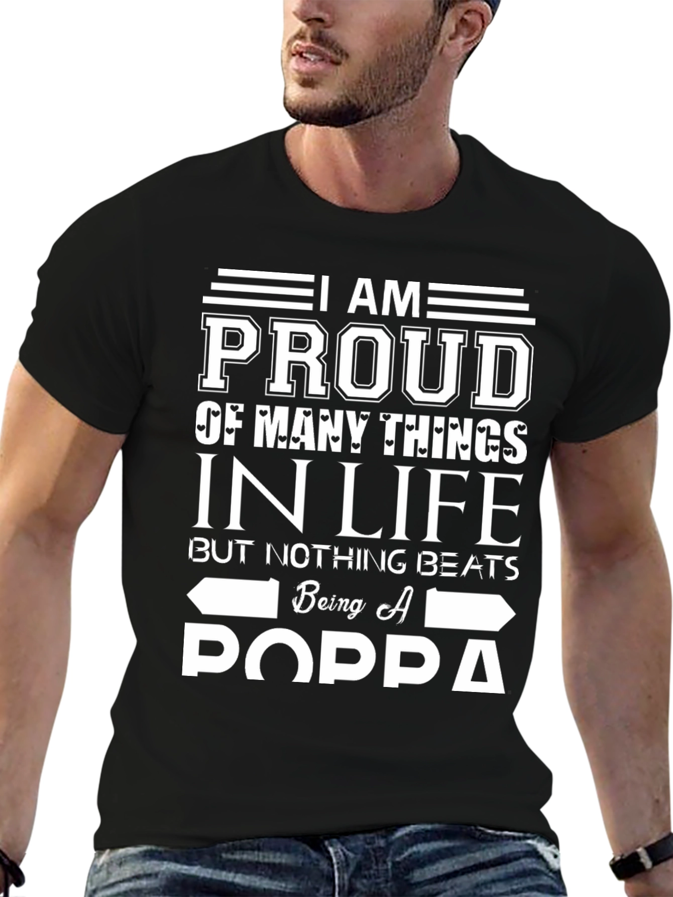 Proud Poppa Graphic Tee - Fathers Day Gift