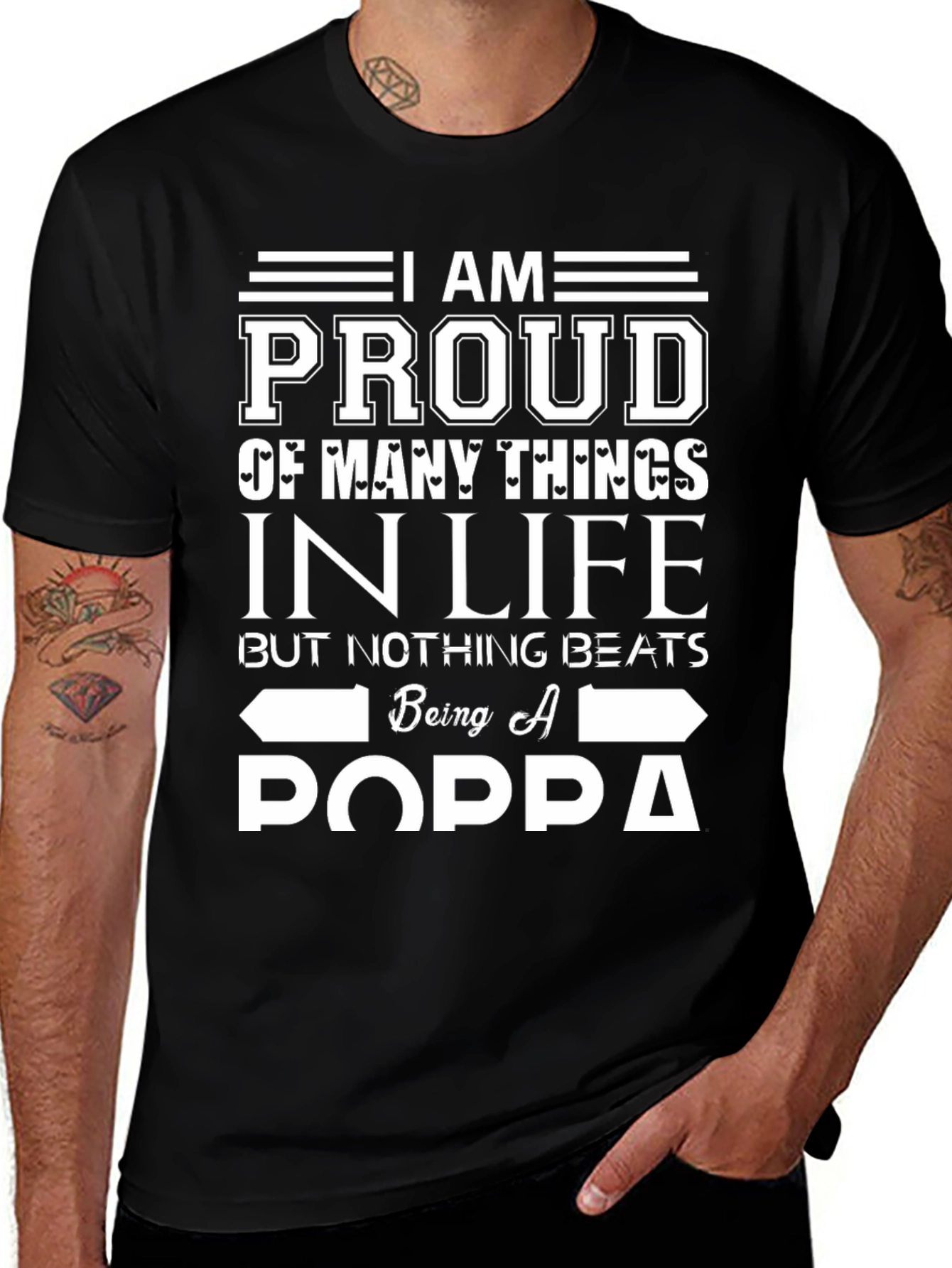 Proud Poppa Graphic Tee - Fathers Day Gift
