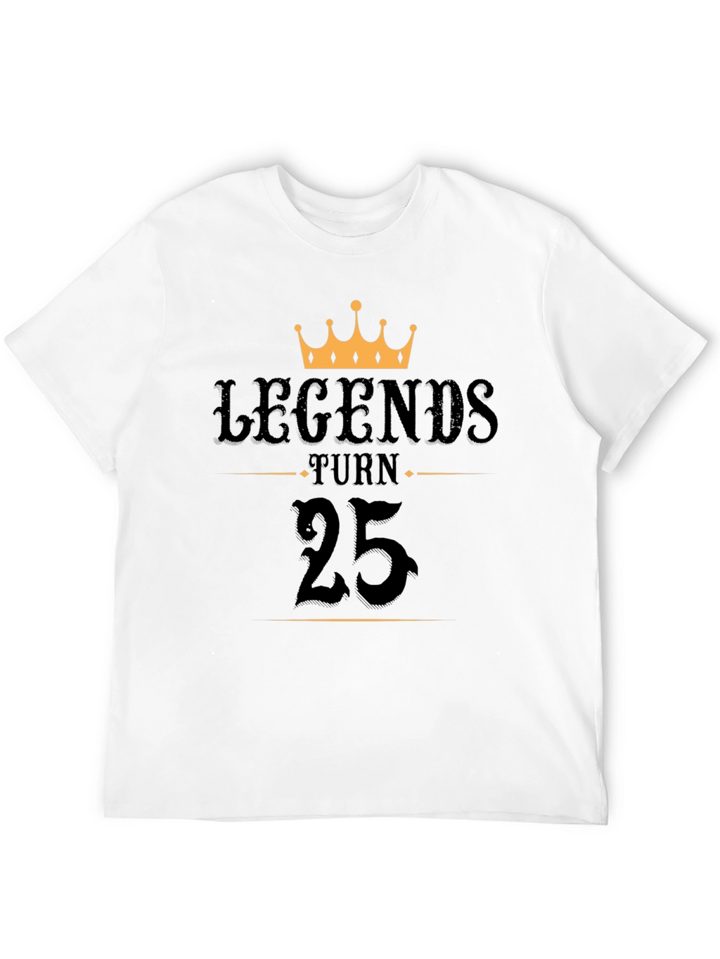 Legends Turn 25 Black Graphic T-Shirt