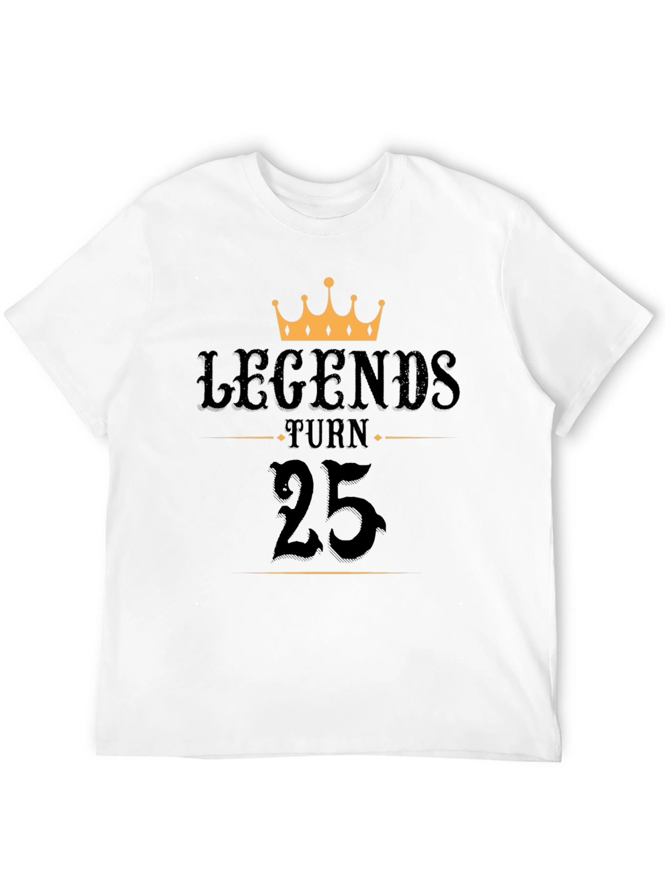 Legends Turn 25 Black Graphic T-Shirt