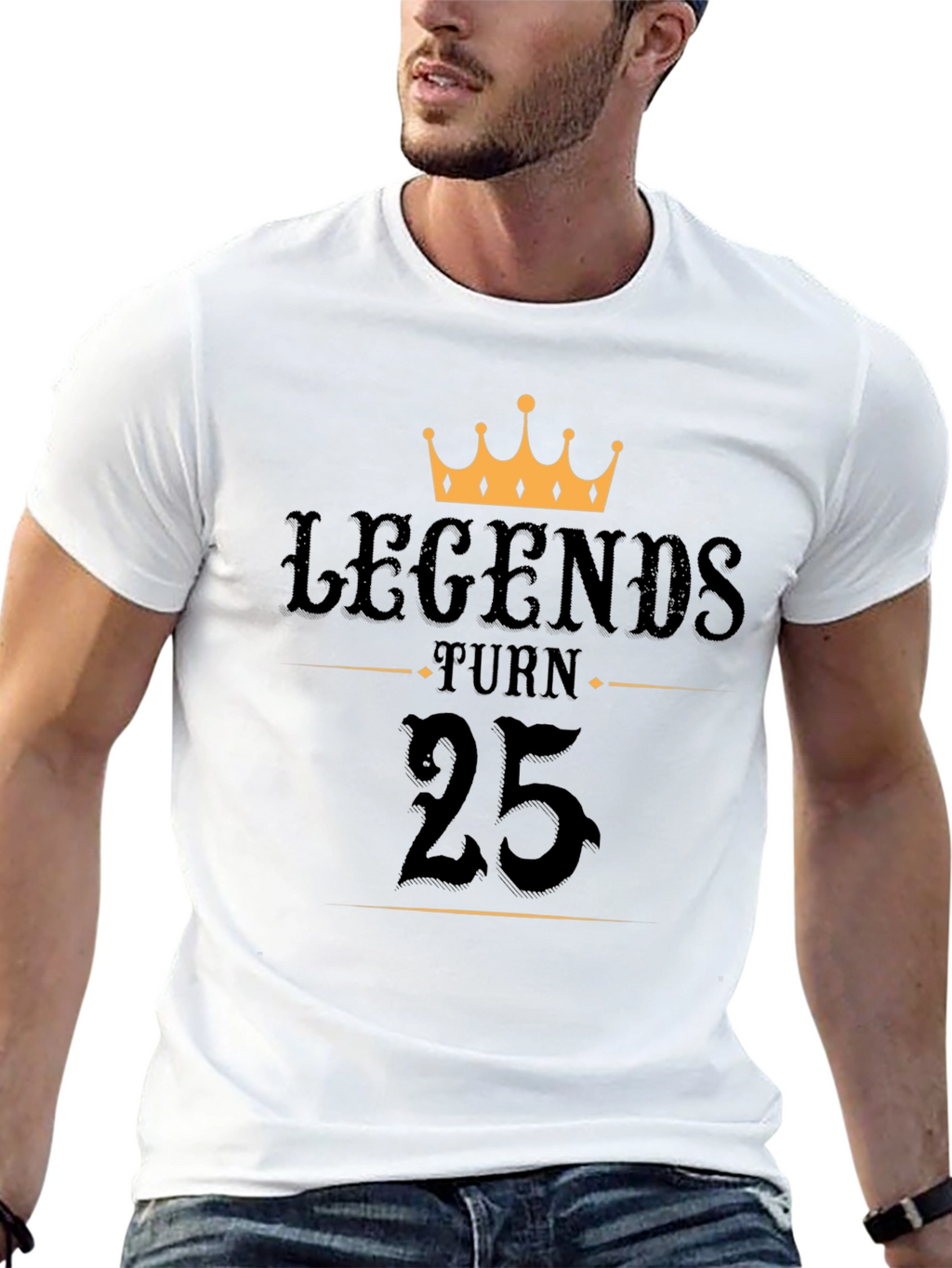 Legends Turn 25 Black Graphic T-Shirt