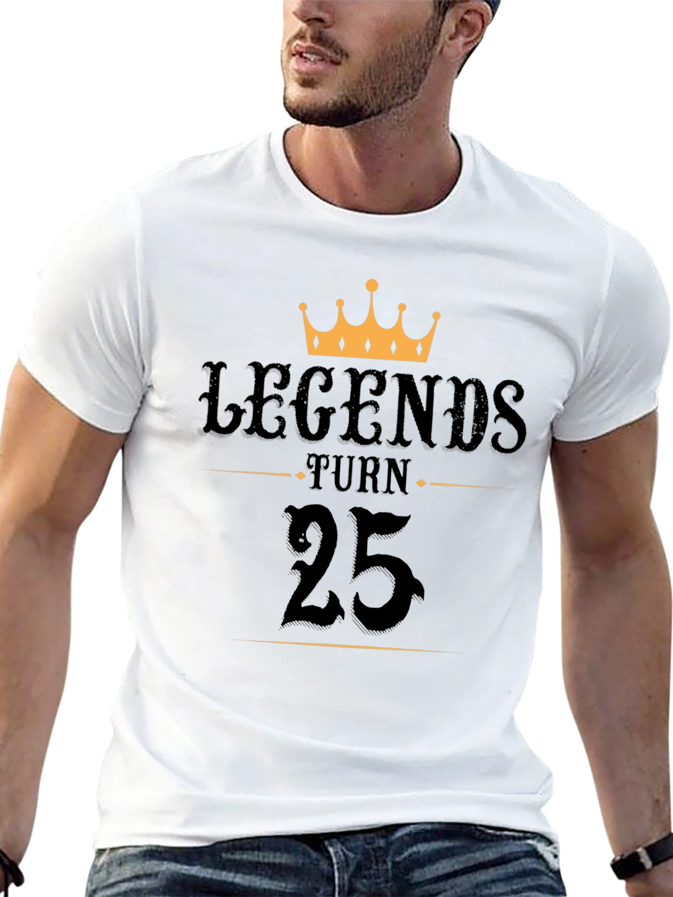 Legends Turn 25 Black Graphic T-Shirt