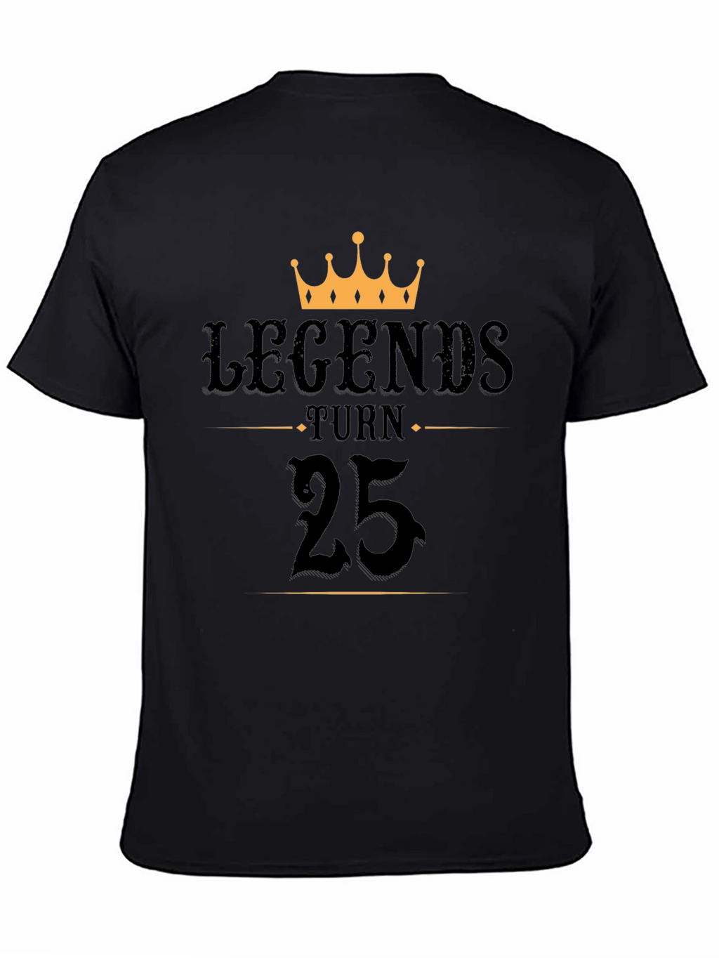 Legends Turn 25 Black Graphic T-Shirt