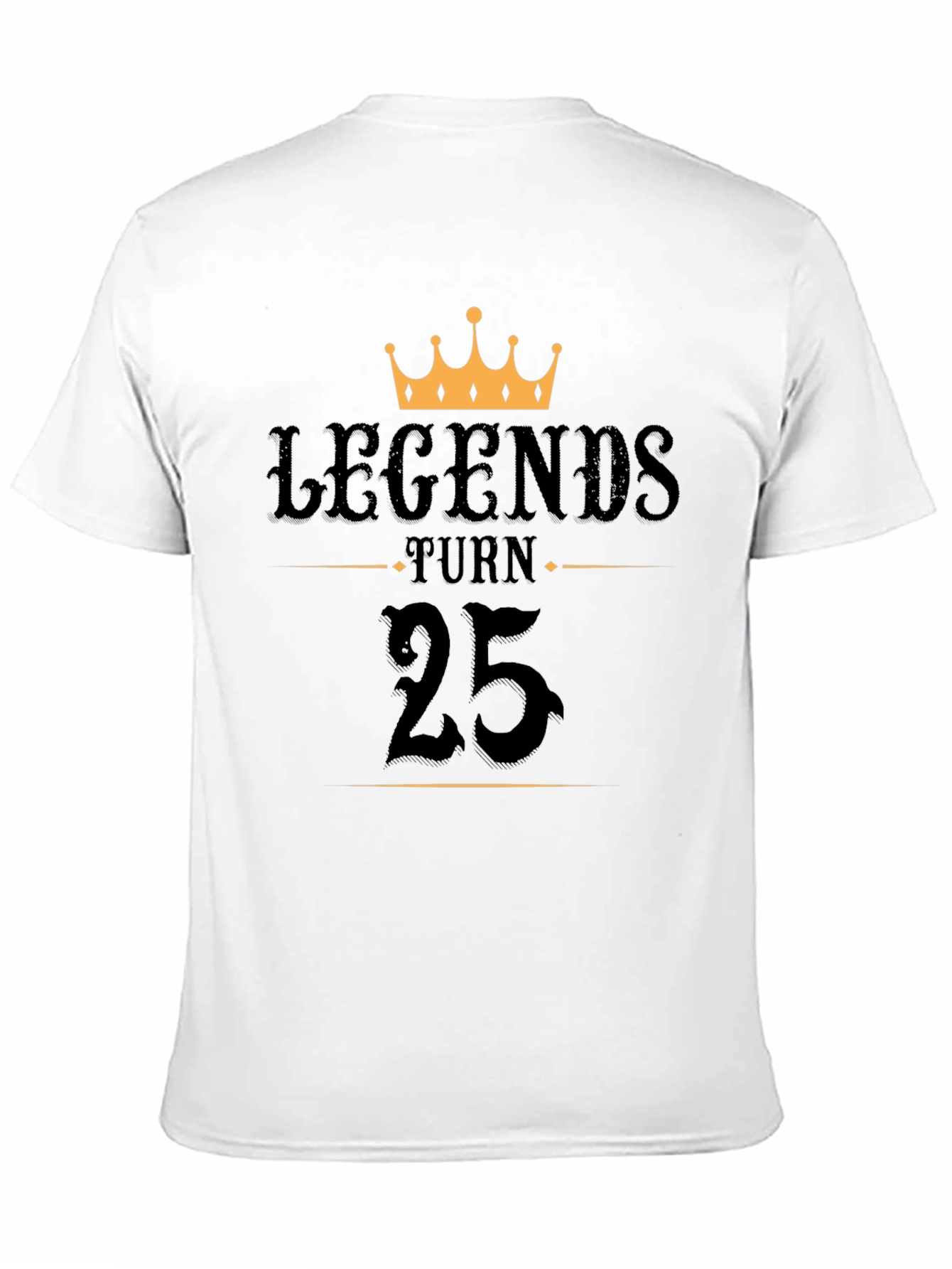 Legends Turn 25 Black Graphic T-Shirt