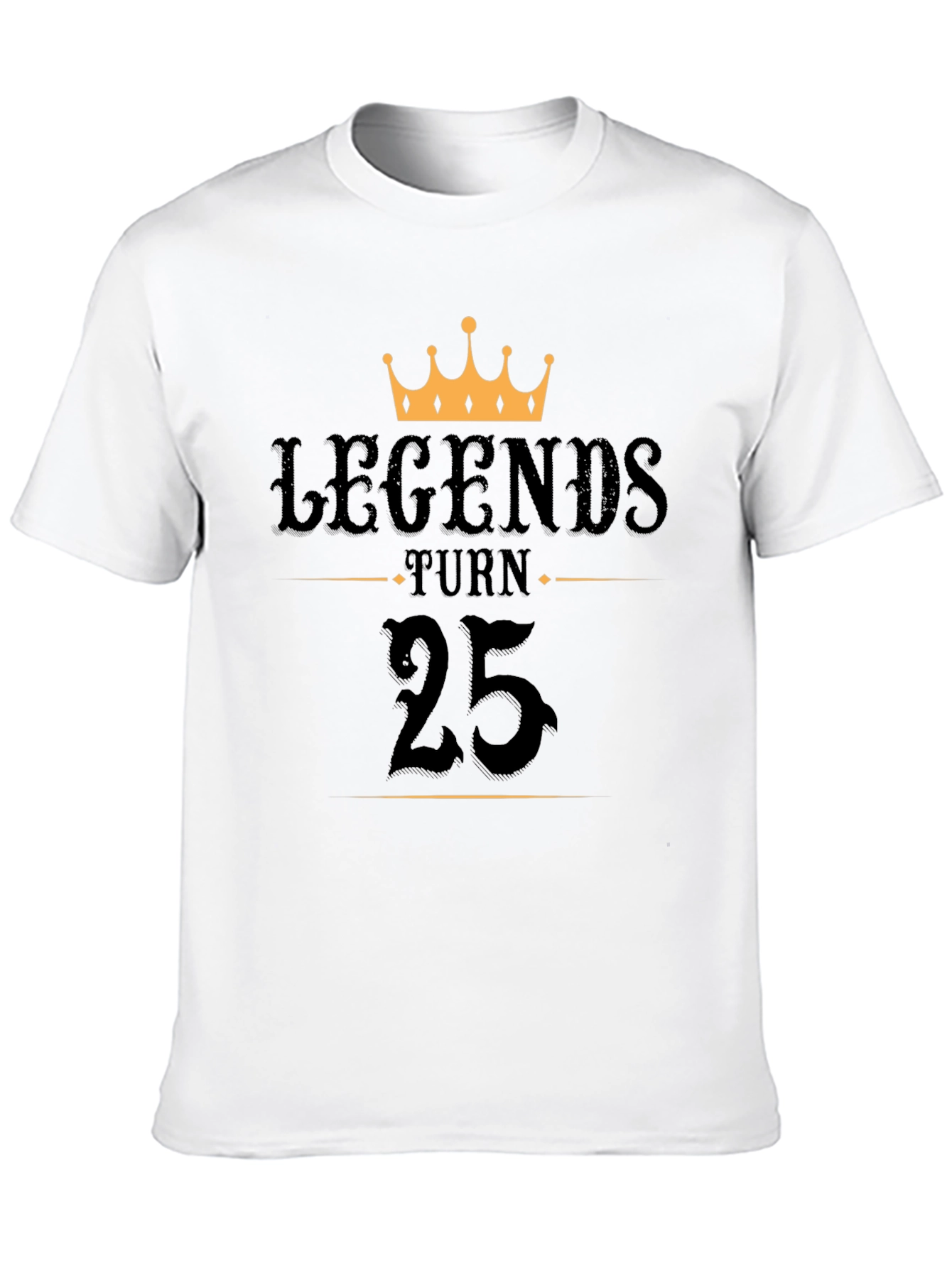 Legends Turn 25 Black Graphic T-Shirt