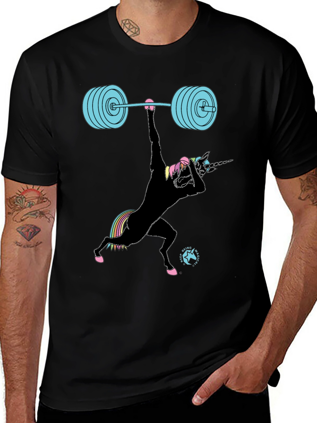 Unicorn Weightlifting Graphic Tee
