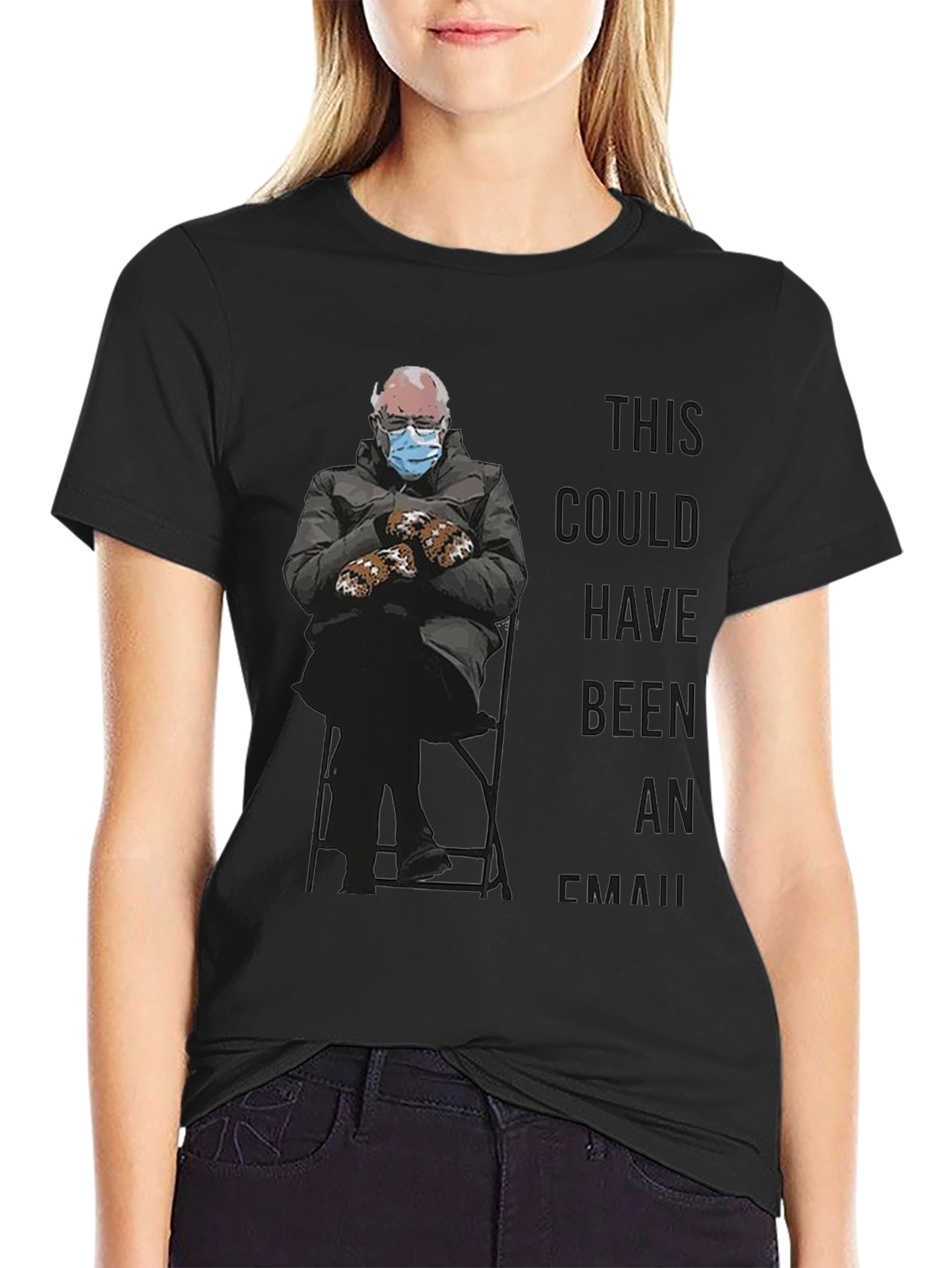 Bernie Meme Black T-Shirt - This Could Have Been An Email