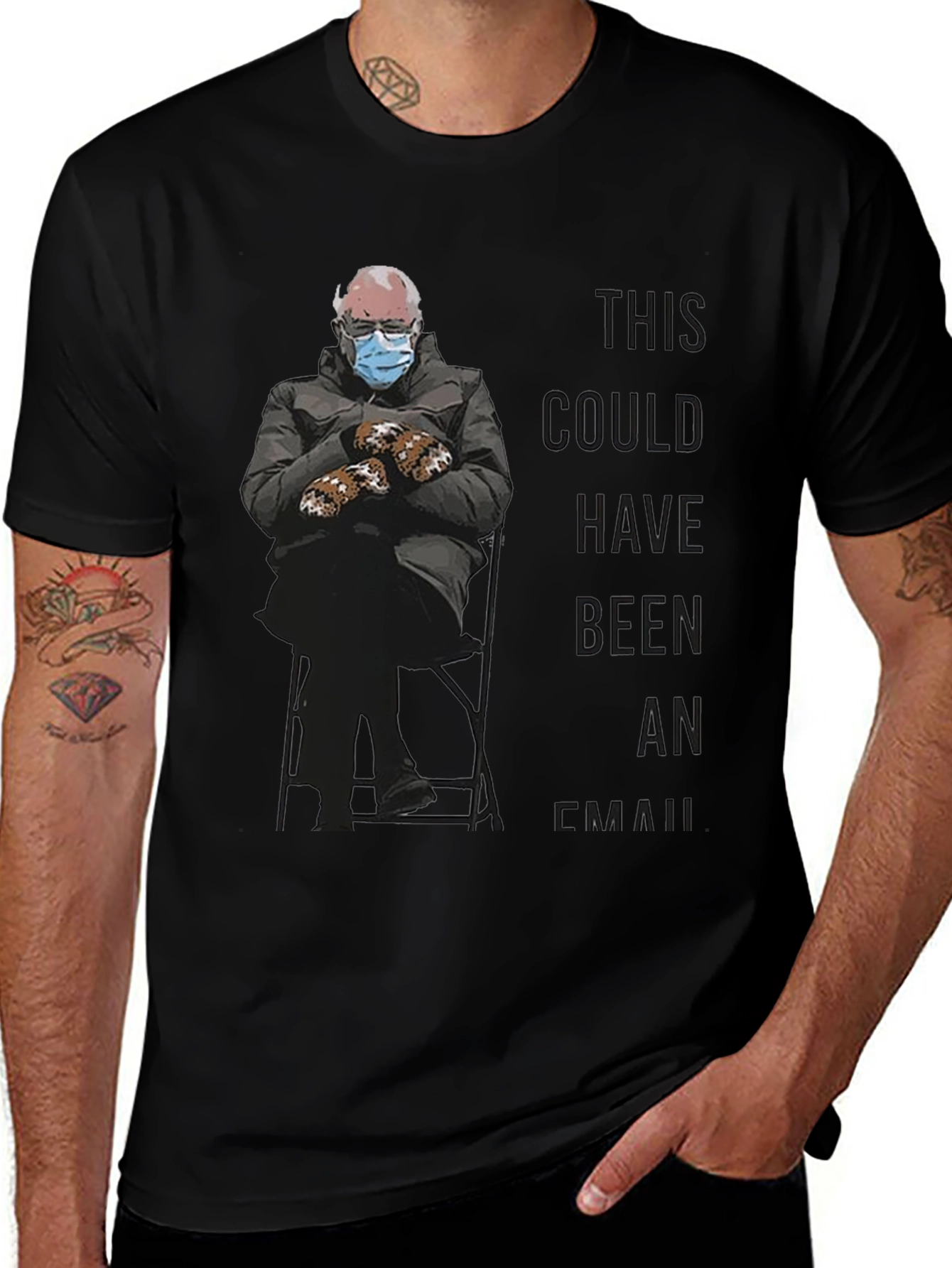 Bernie Meme Black T-Shirt - This Could Have Been An Email