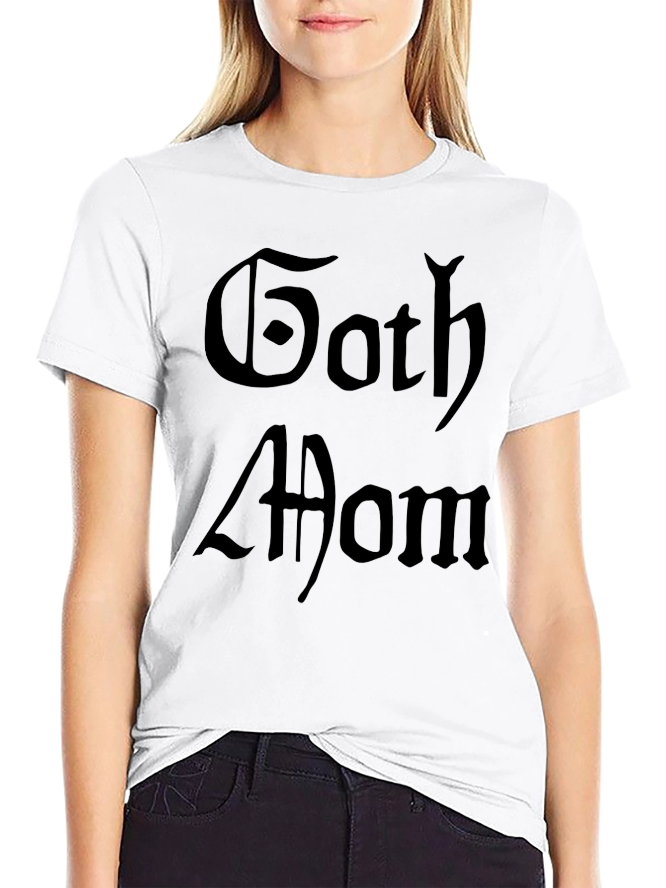 Goth Mom Black T-Shirt - Trendy Dark Style