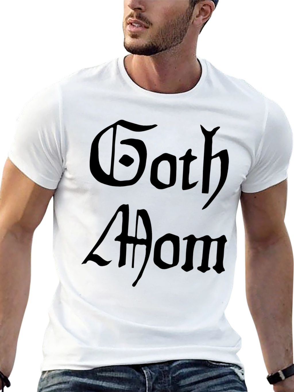 Goth Mom Black T-Shirt - Trendy Dark Style
