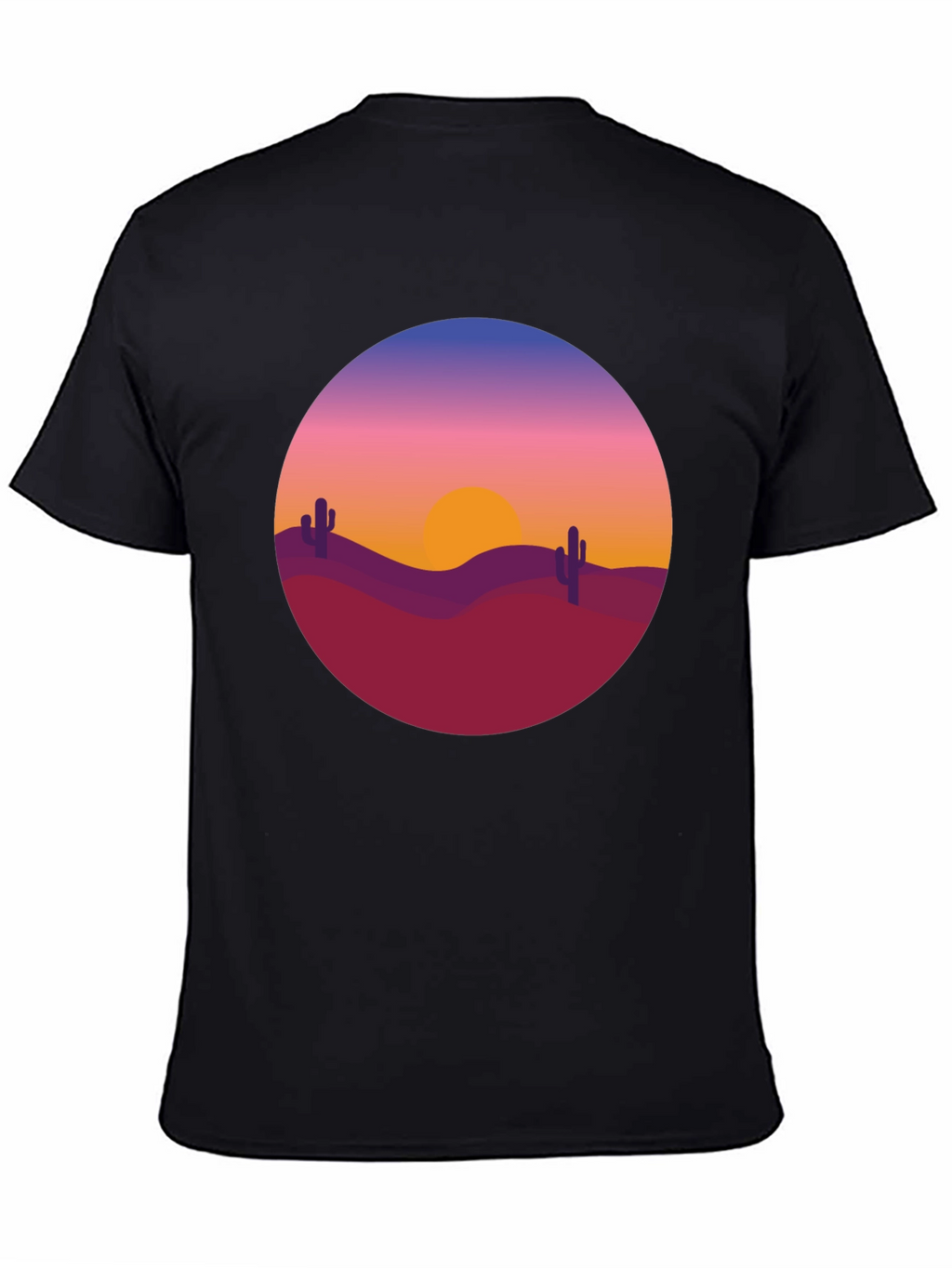 Desert Sunset Graphic Tee - Black