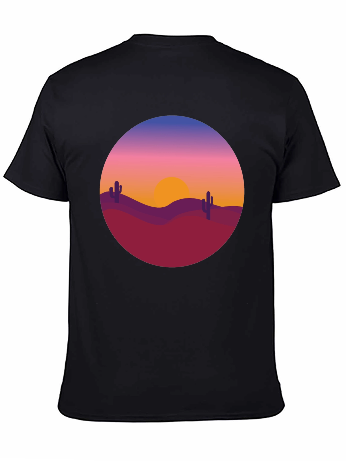 Desert Sunset Graphic Tee - Black