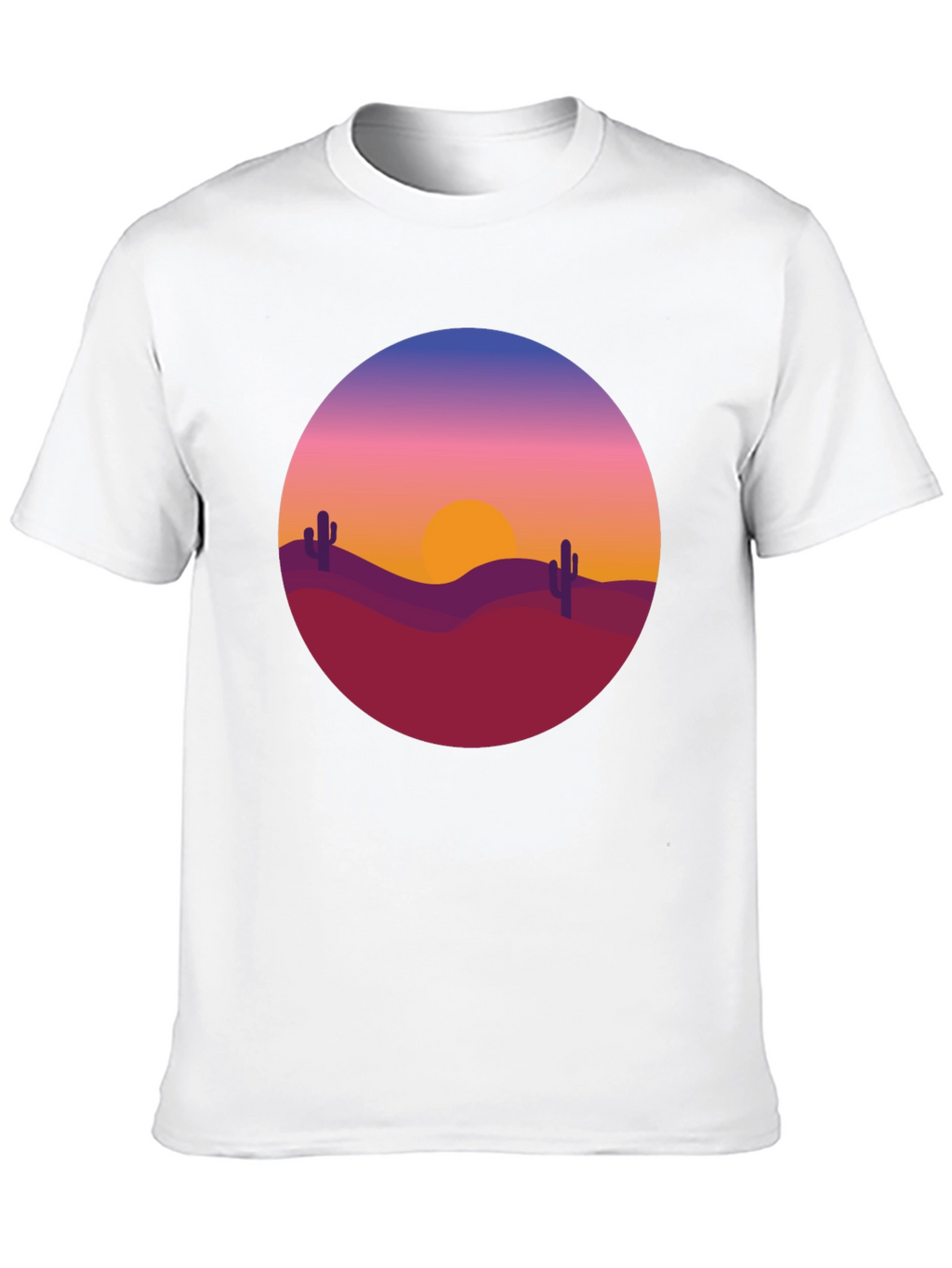 Desert Sunset Graphic Tee - Black