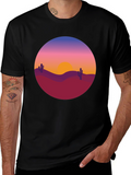 Desert Sunset Graphic Tee - Black