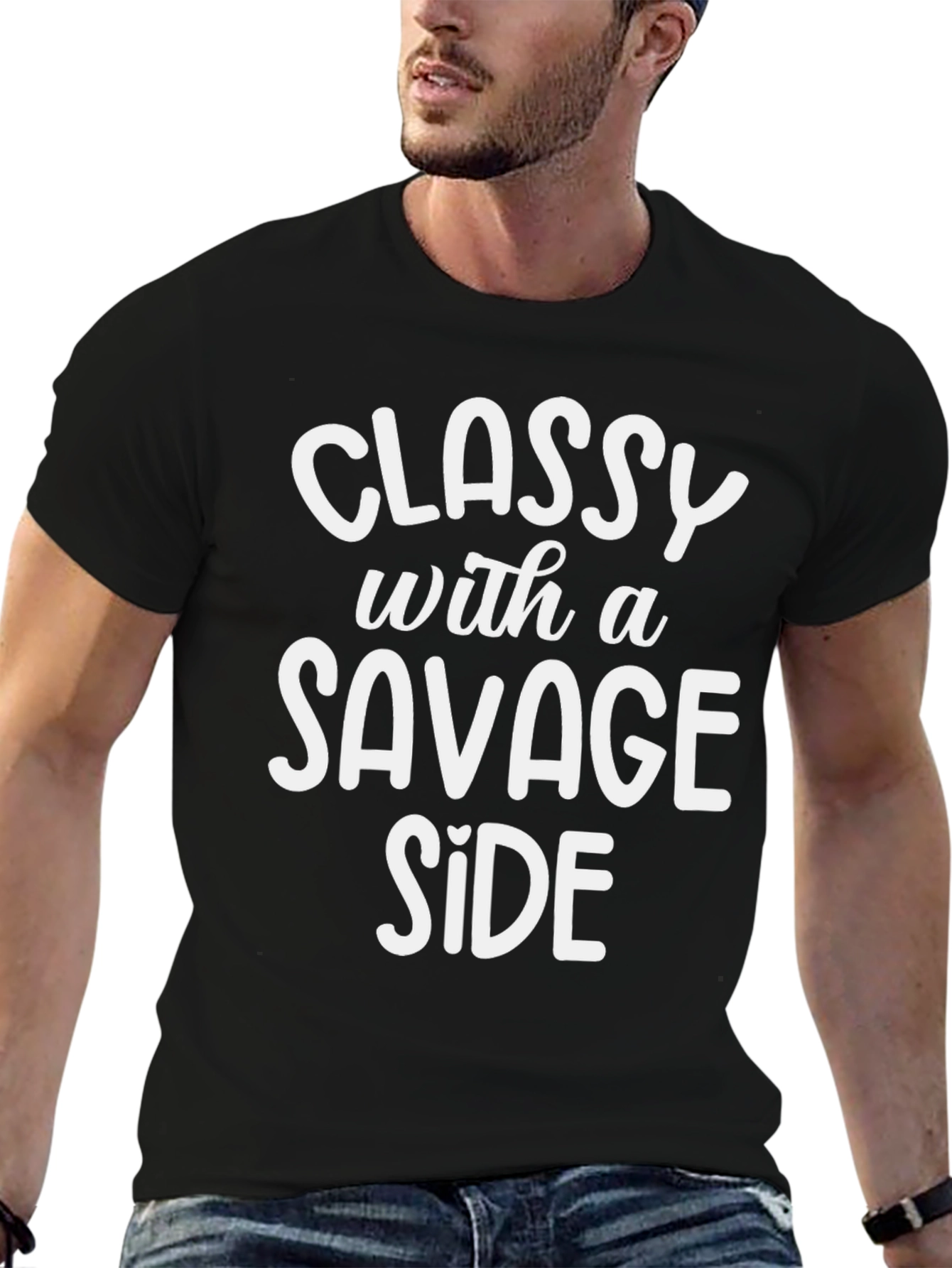 Classy With A Savage Side Black T-Shirt