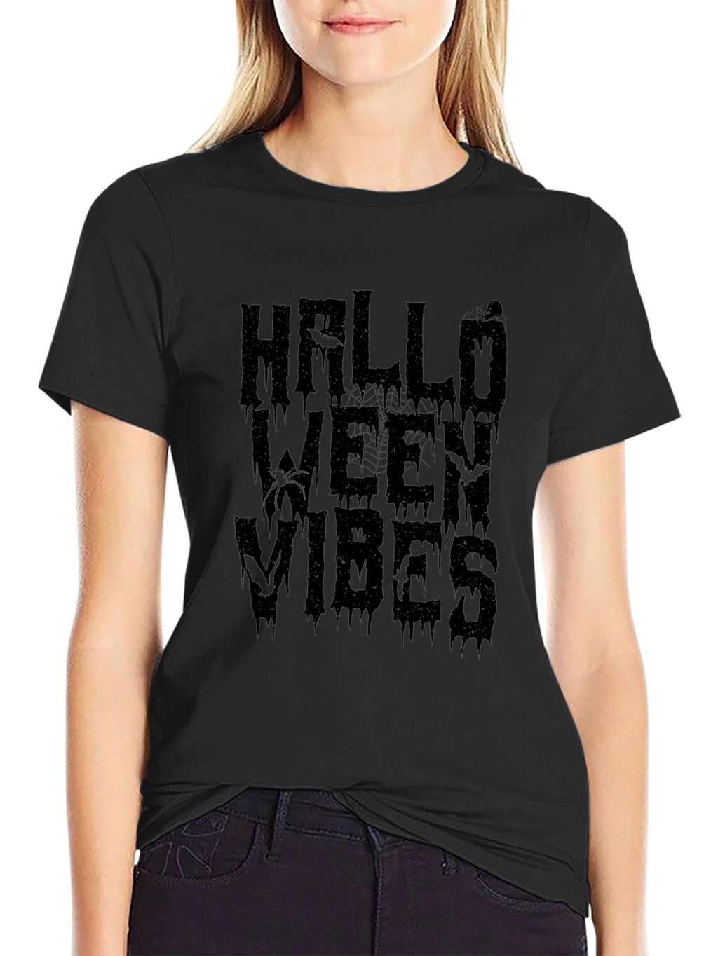 Halloween Vibes Graphic Tee - Mens Black T-Shirt
