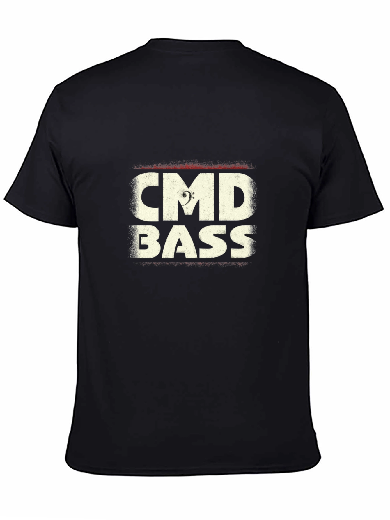 CMD Bass Clef Graphic Black T-Shirt